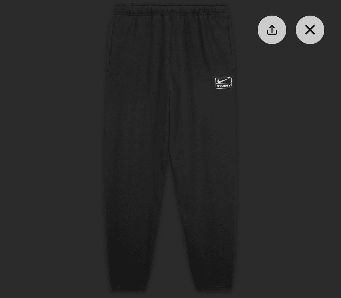 Nike x Stussy Washed Sweatpants (US Sizing SS23) Black Men's - SS23 - US