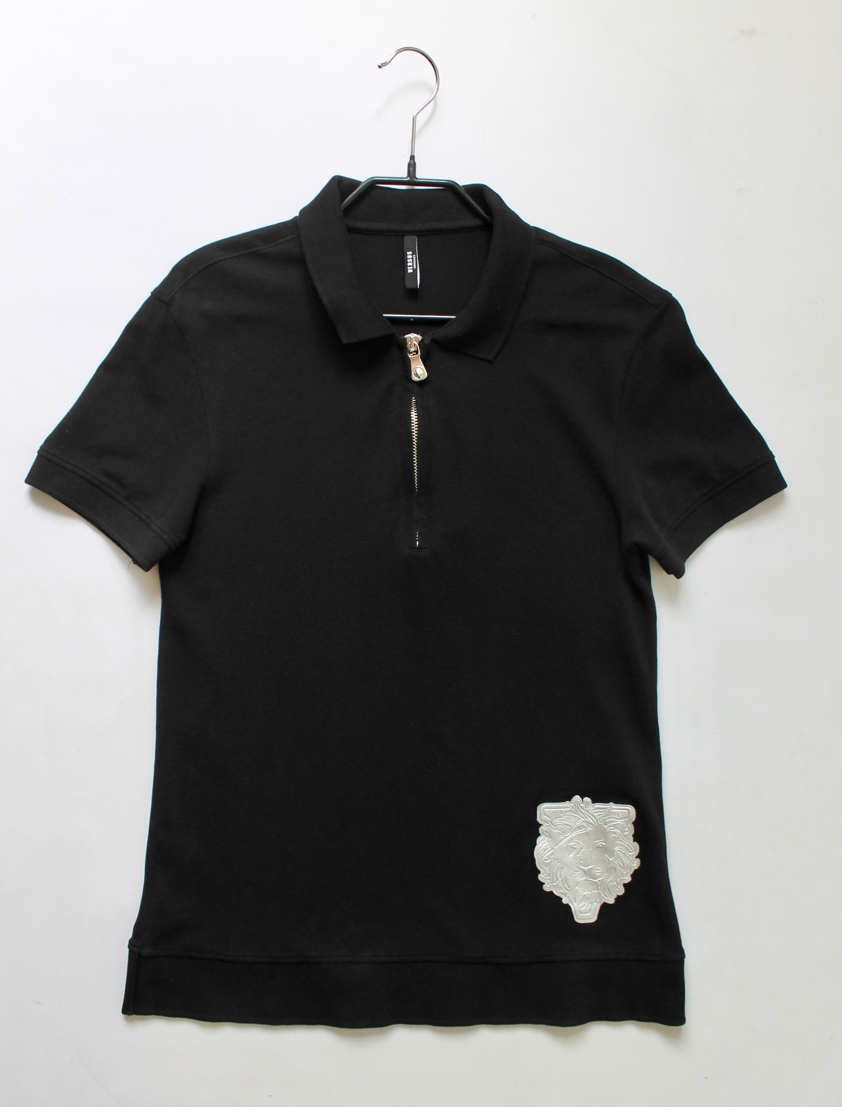 Versace Versus Versace Zipped Black Polo Shirt Short Sleeve Size US S / EU 44-46 / 1 - 9 Thumbnail