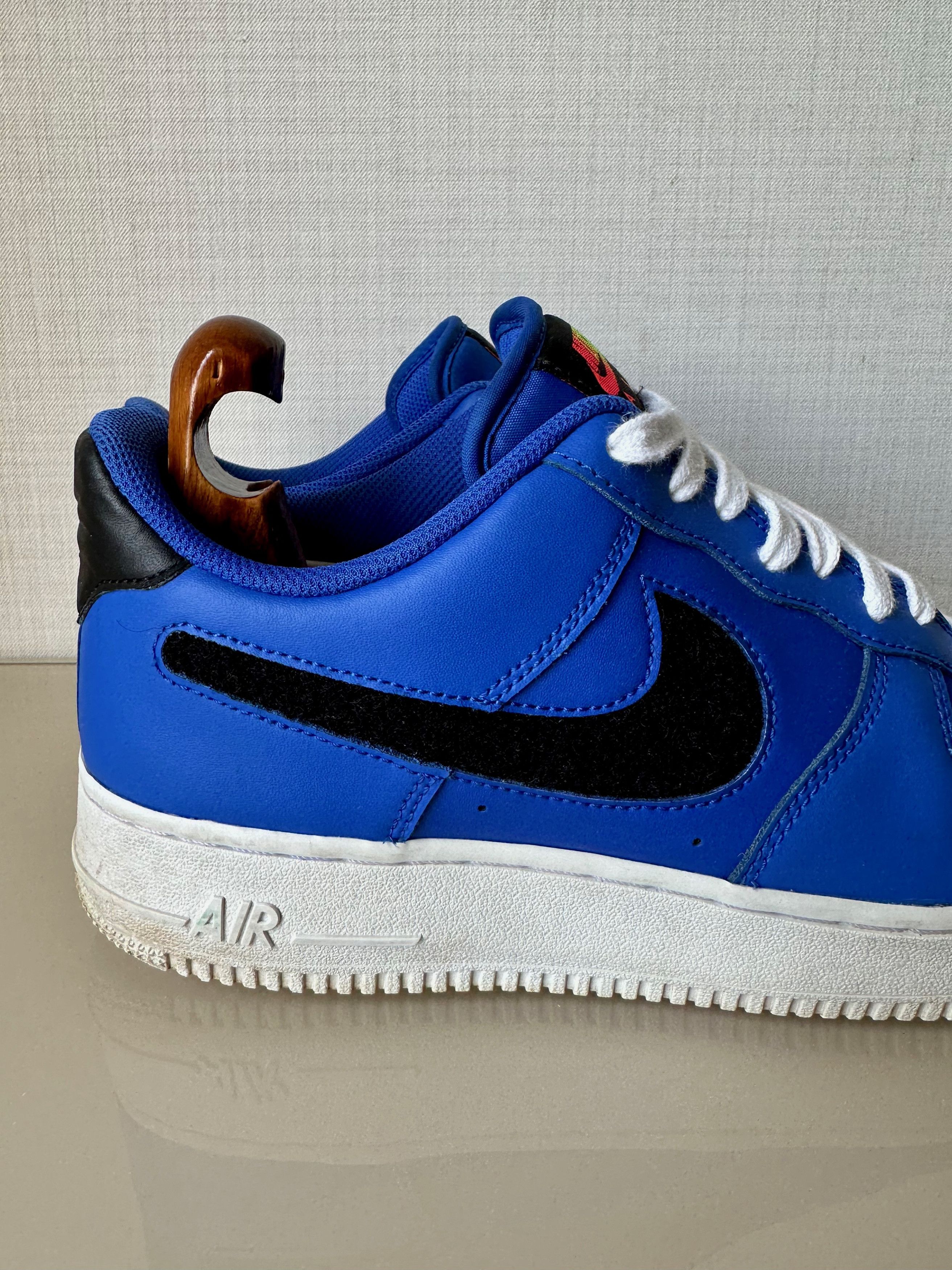 Nike Nike Air Force 1 Low LV8 3 Racer Blue Removable Swoosh Size US 9.5 / EU 42-43 - 4 Thumbnail
