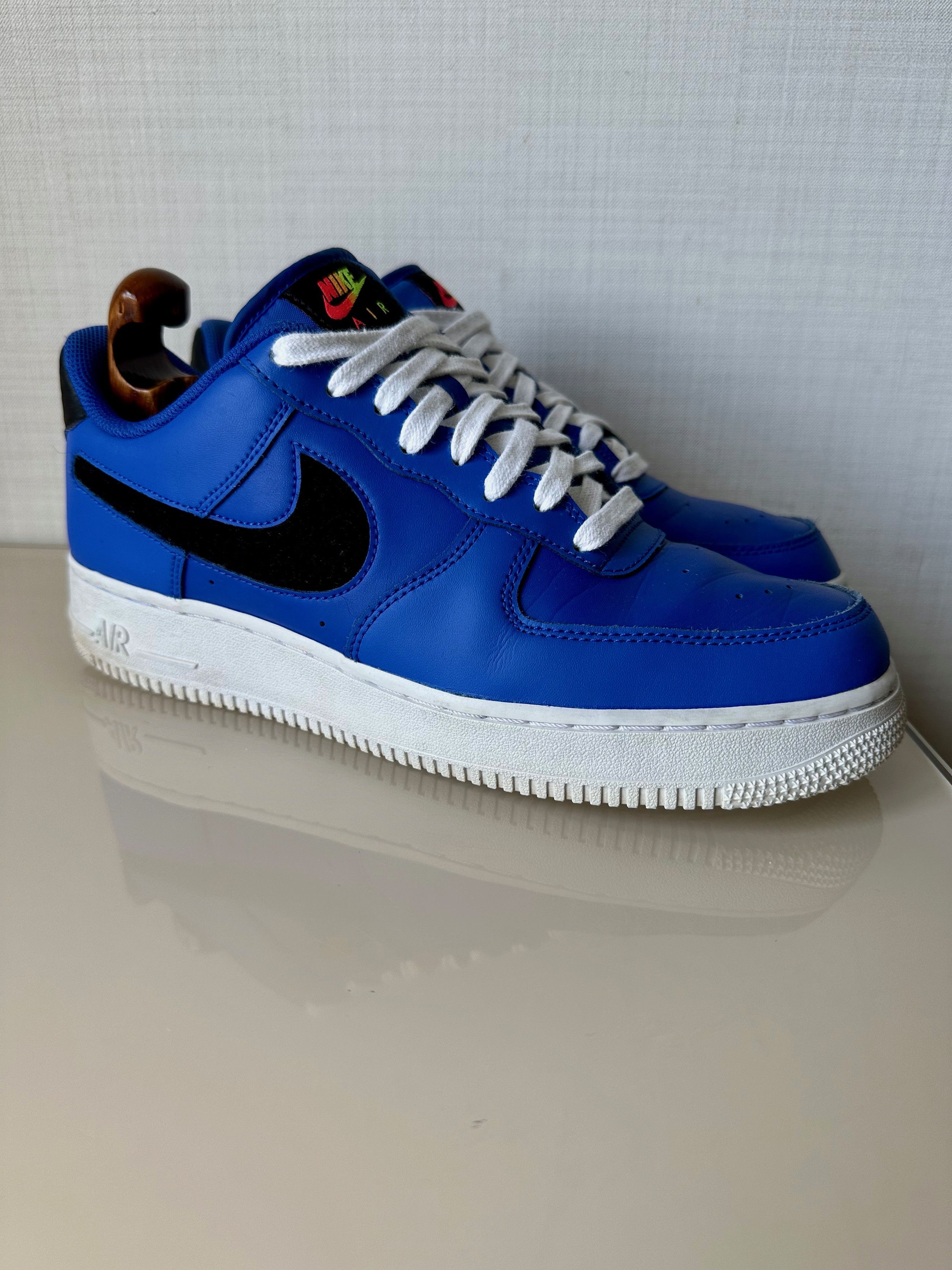 Nike Nike Air Force 1 Low LV8 3 Racer Blue Removable Swoosh Size US 9.5 / EU 42-43 - 3 Thumbnail