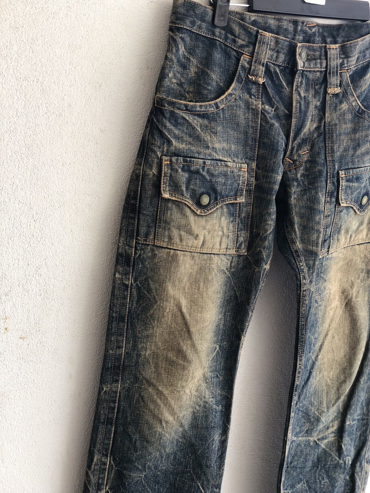 Japanese Brand Japanese Blue Way Distressed Jeans Bush Pant Size US 35 - 3 Thumbnail