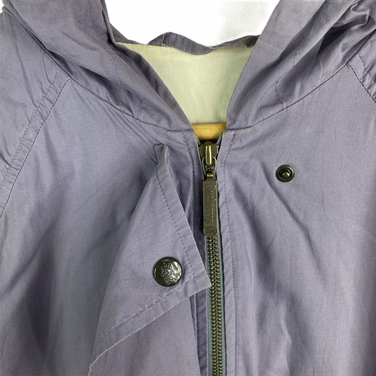 Burberry × Vintage VINTAGE BURBERRYS BIG LOGO EMBROIDERED TRENCH COAT HOODIE Size US L / EU 52-54 / 3 - 8 Thumbnail