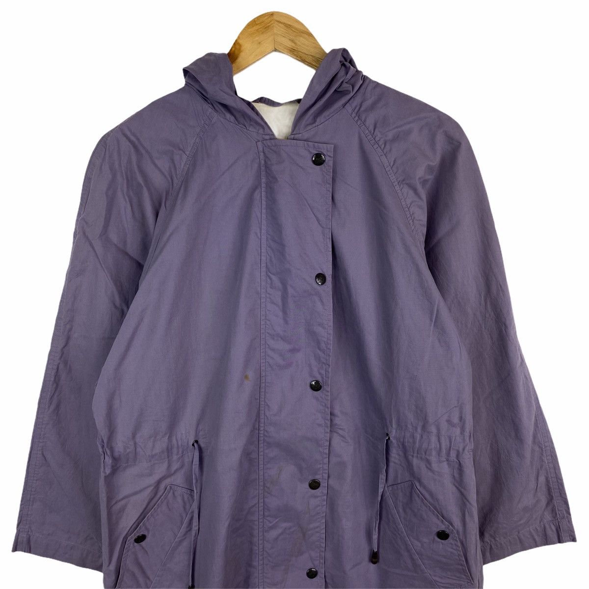 Burberry × Vintage VINTAGE BURBERRYS BIG LOGO EMBROIDERED TRENCH COAT HOODIE Size US L / EU 52-54 / 3 - 4 Thumbnail