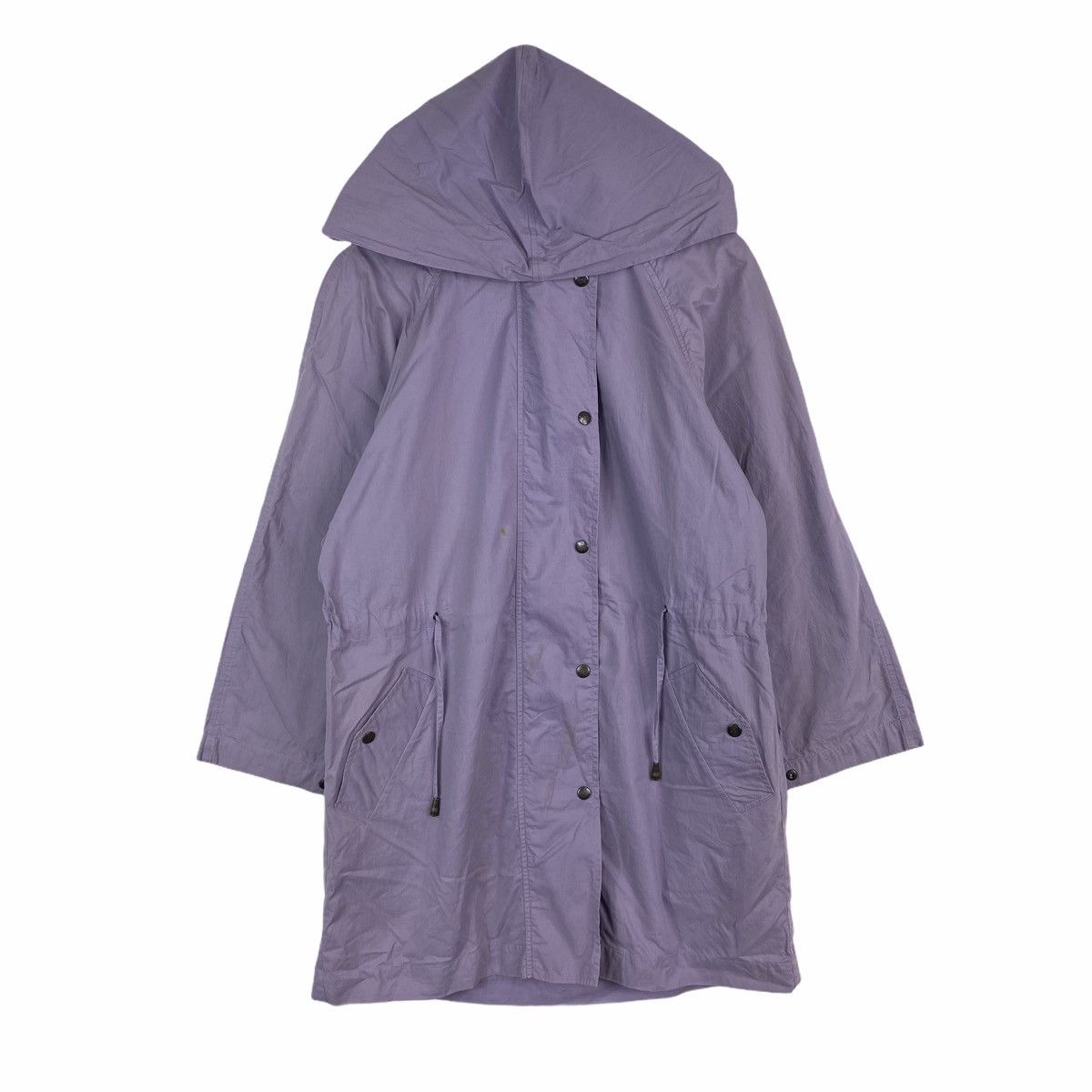 Burberry × Vintage VINTAGE BURBERRYS BIG LOGO EMBROIDERED TRENCH COAT HOODIE Size US L / EU 52-54 / 3 - 2 Thumbnail