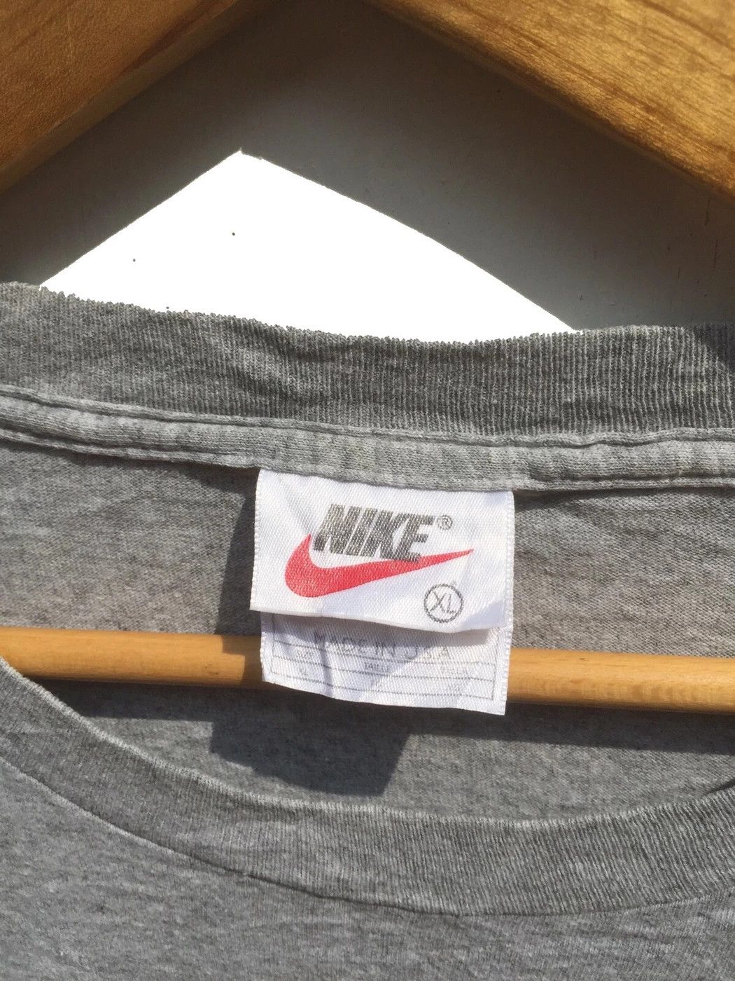 Nike Rare Vintage Nike swoosh tee made in usa Size US XL / EU 56 / 4 - 3 Thumbnail