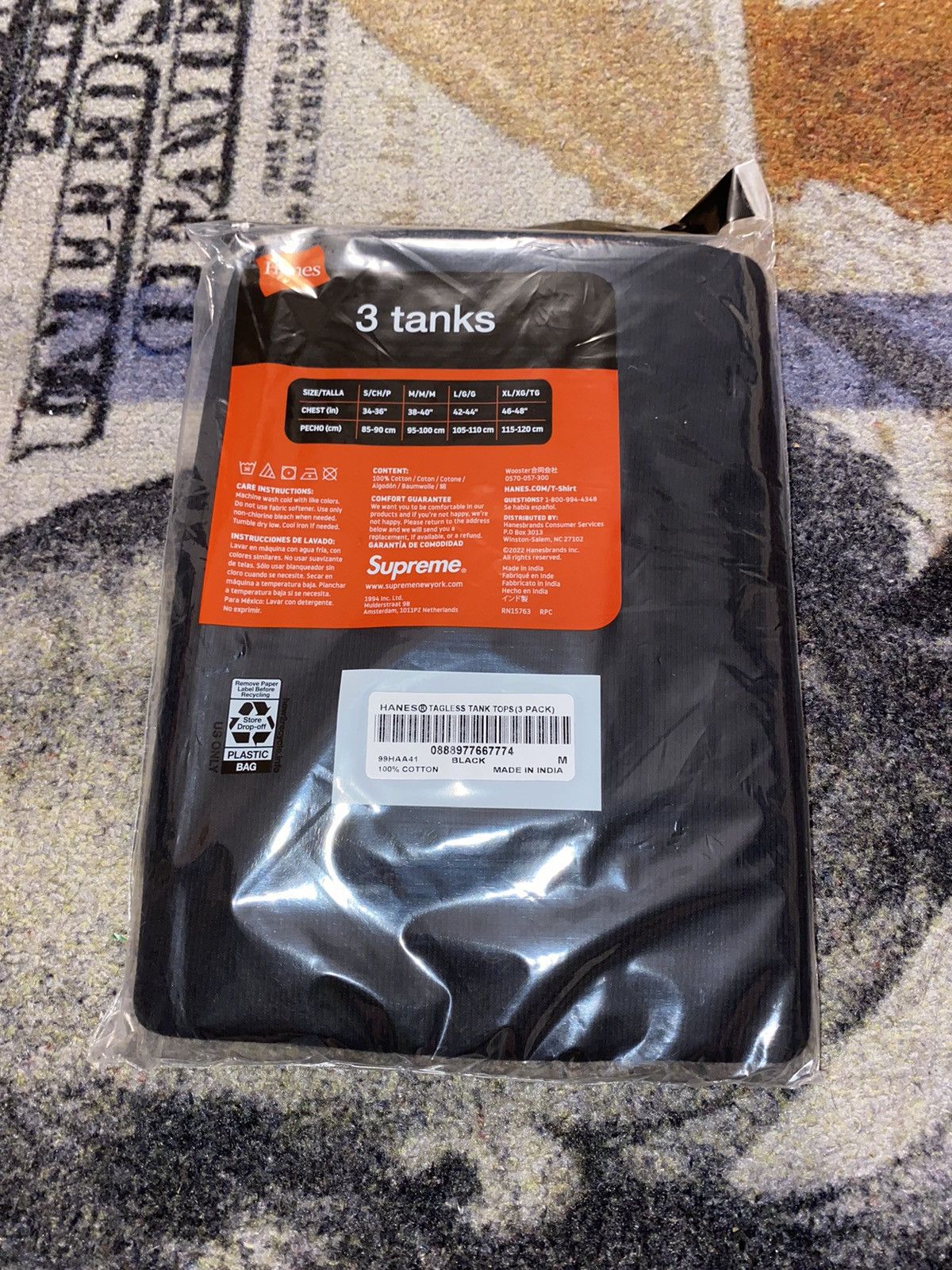 Hanes × Supreme Supreme Hanes Tanks (3 Pack) MEDIUM Size ONE SIZE - 2 Thumbnail