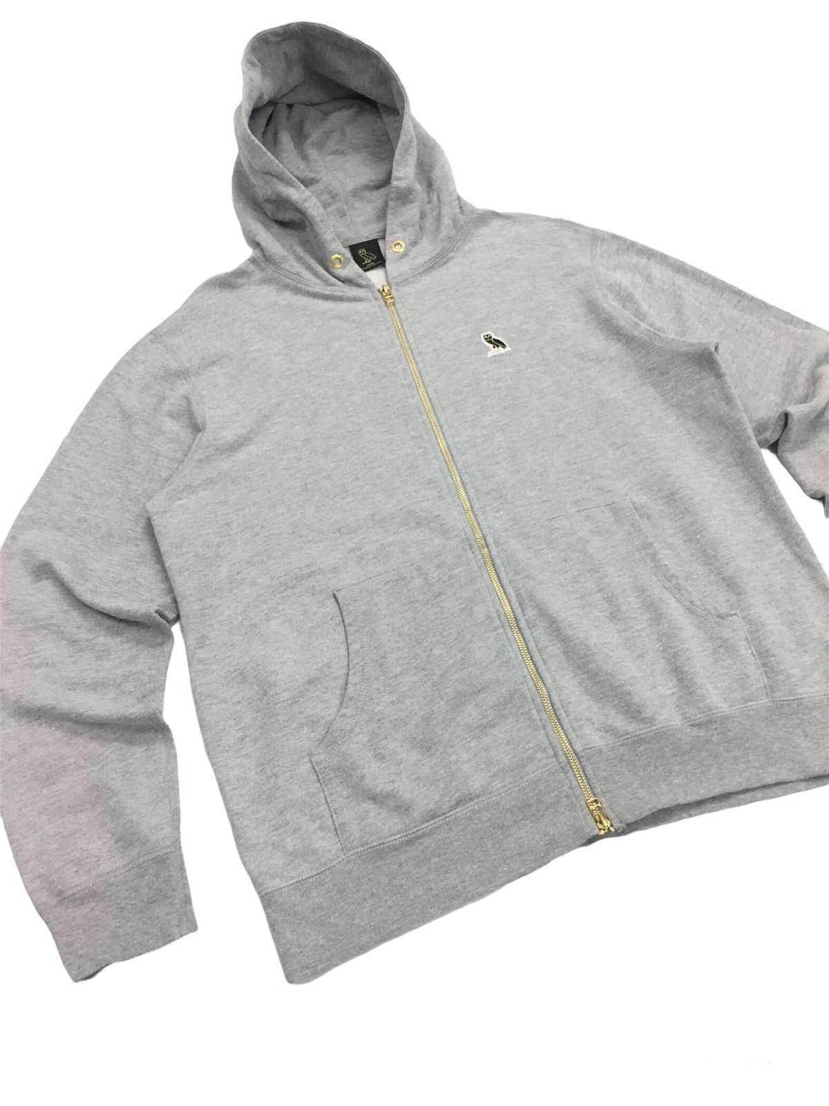 Drake × October's Very Own OVO Drake Grey Zipper Hoodie Size US L / EU 52-54 / 3 - 3 Thumbnail