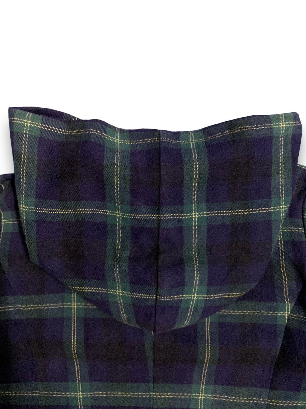 Japanese Brand Japanese Brand Checked Double Breasted Hooded Caban Peacoat Size L / US 10 / IT 46 - 17 Thumbnail