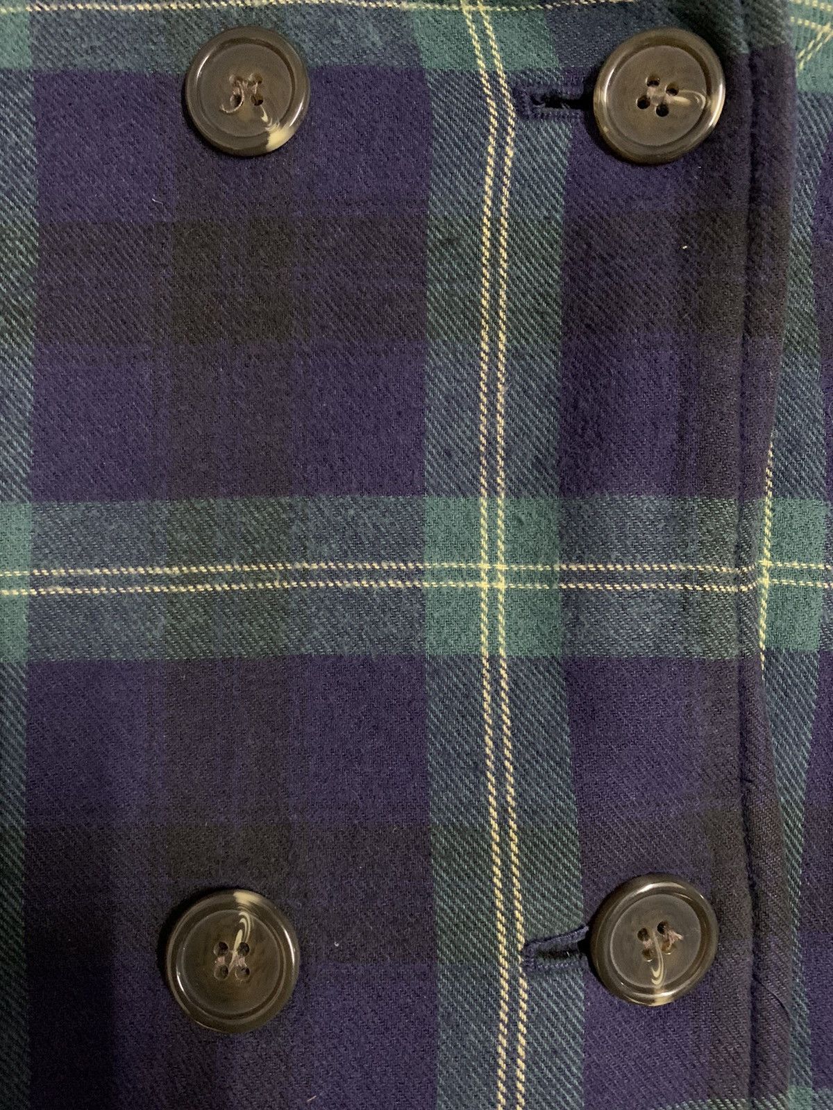 Japanese Brand Japanese Brand Checked Double Breasted Hooded Caban Peacoat Size L / US 10 / IT 46 - 7 Thumbnail