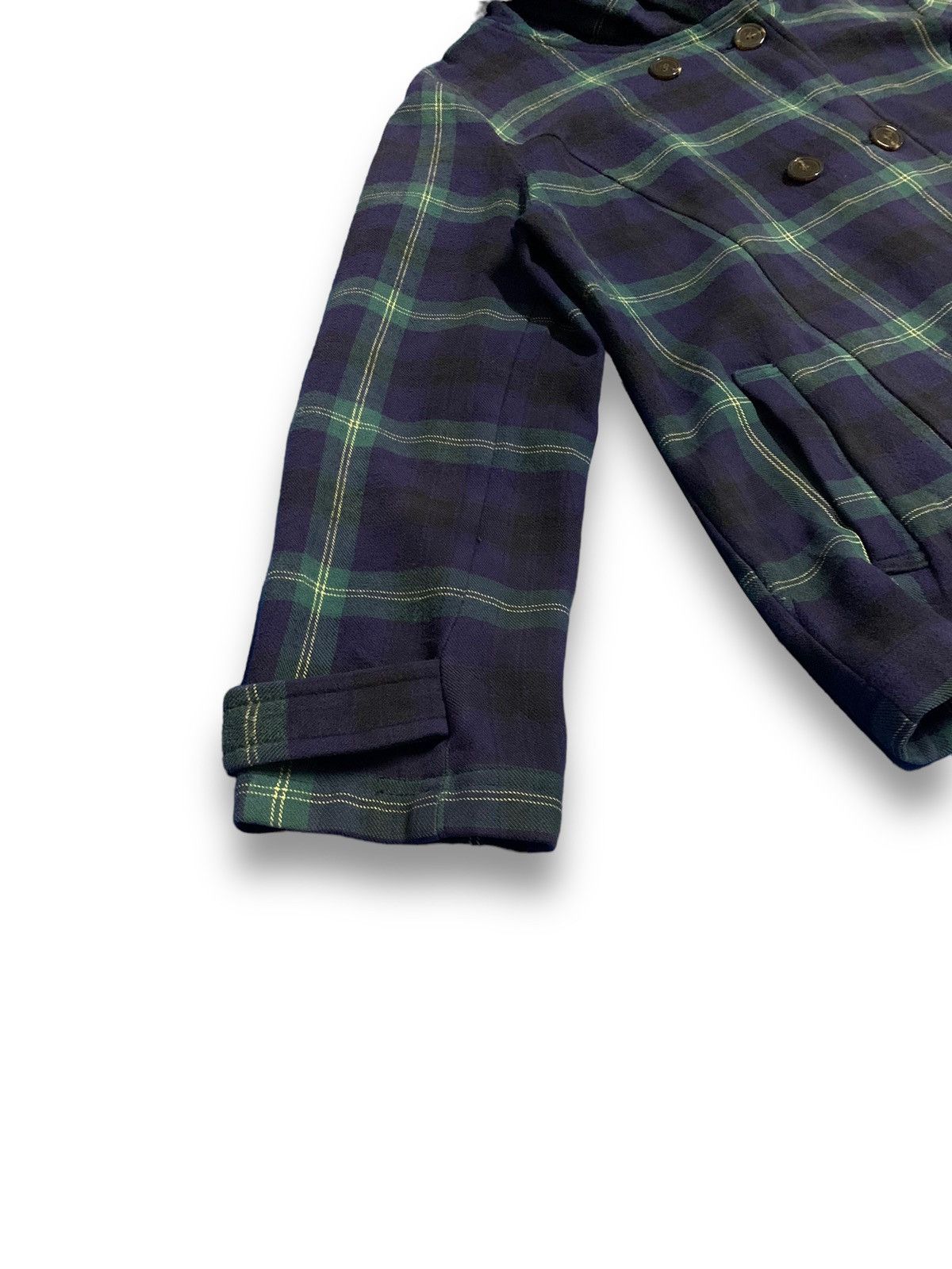 Japanese Brand Japanese Brand Checked Double Breasted Hooded Caban Peacoat Size L / US 10 / IT 46 - 11 Thumbnail