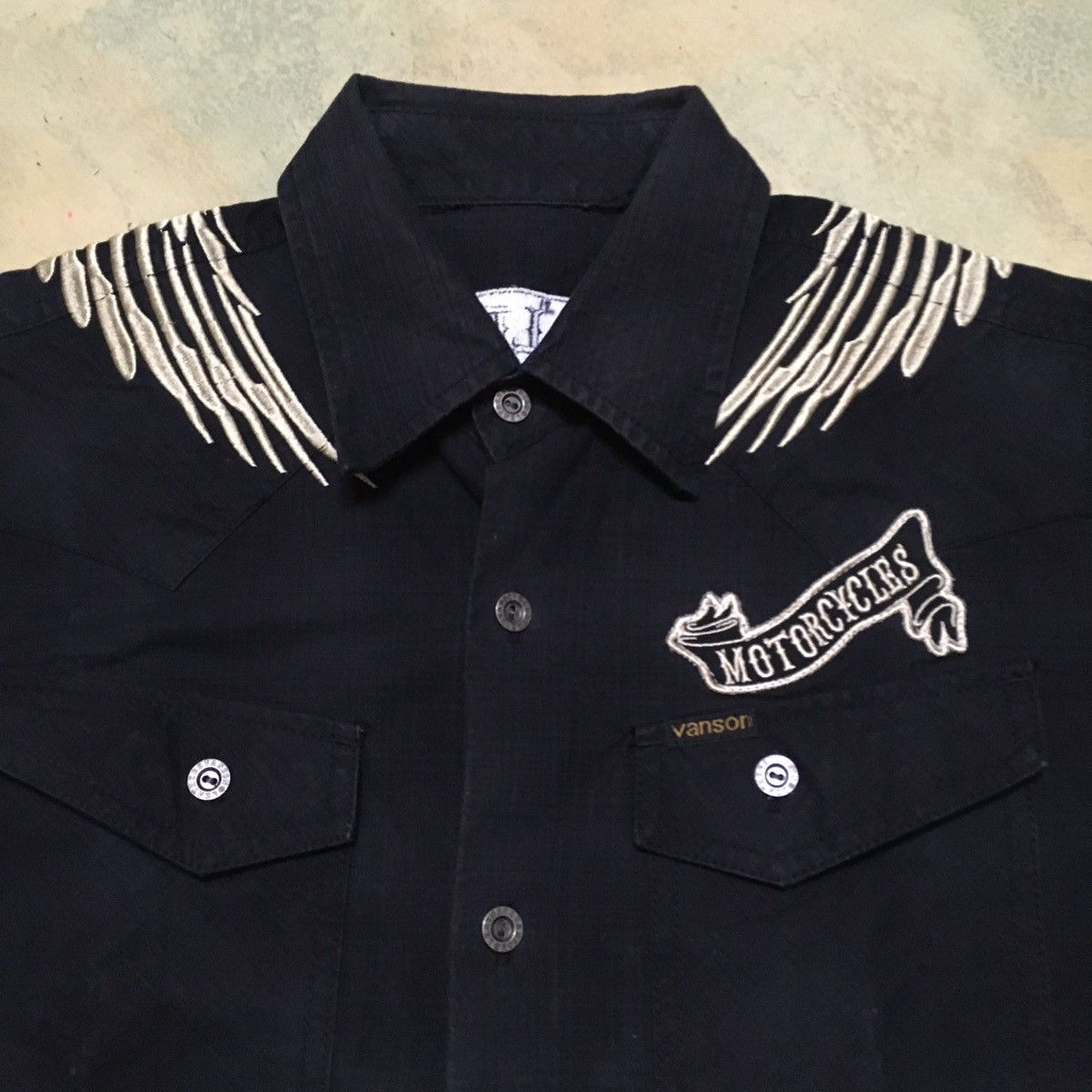 Vanson Leathers Vtg Vanson Leathers Big Skull Logo Embroidery Size US S / EU 44-46 / 1 - 3 Thumbnail