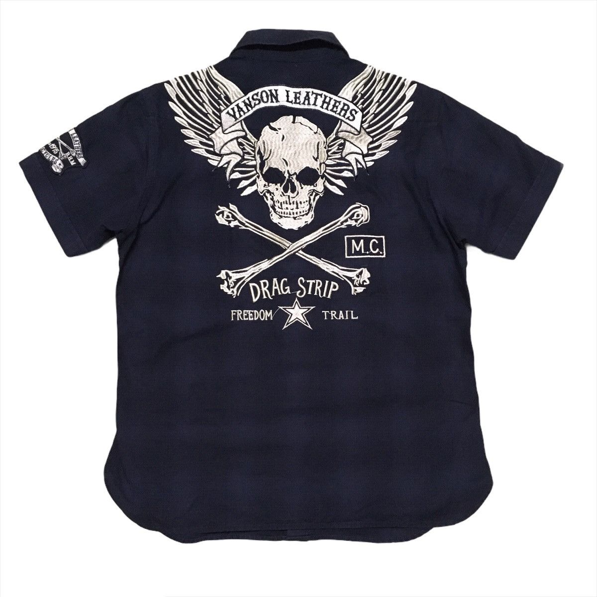 Vanson Leathers Vtg Vanson Leathers Big Skull Logo Embroidery Size US S / EU 44-46 / 1 - 1 Thumbnail