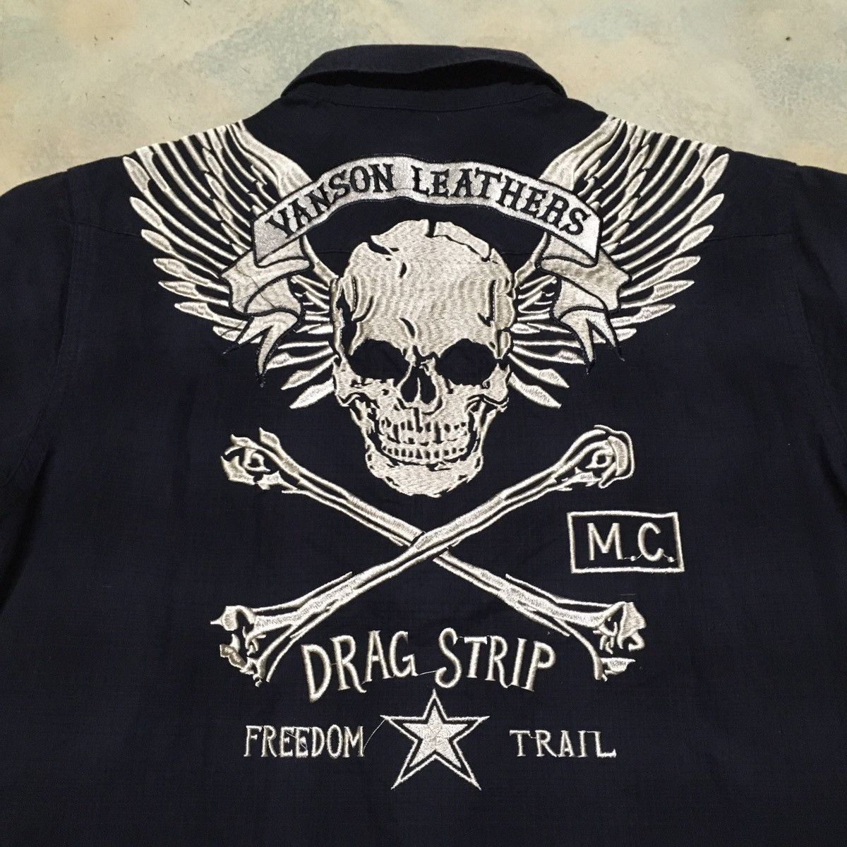 Vanson Leathers Vtg Vanson Leathers Big Skull Logo Embroidery Size US S / EU 44-46 / 1 - 6 Thumbnail