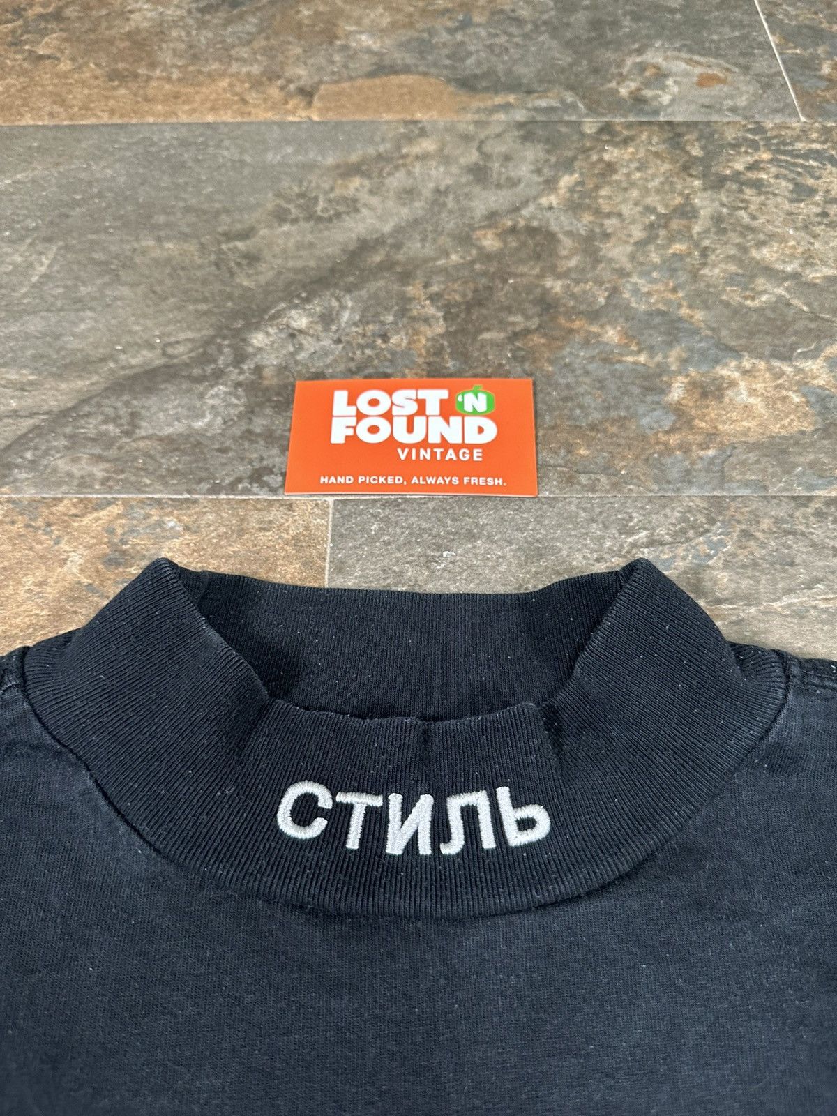 Heron Preston 2021 Heron Preston Mockneck Logo Detail Long Sleeve Tee Size US M / EU 48-50 / 2 - 5 Thumbnail
