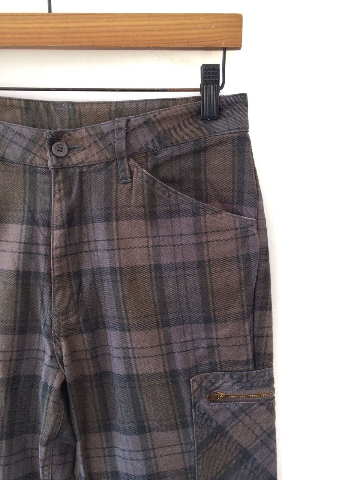 Japanese Brand japanese brand Checkered Plaid Tartan Cargo 6 Pocket Casual Size US 28 / EU 44 - 3 Thumbnail