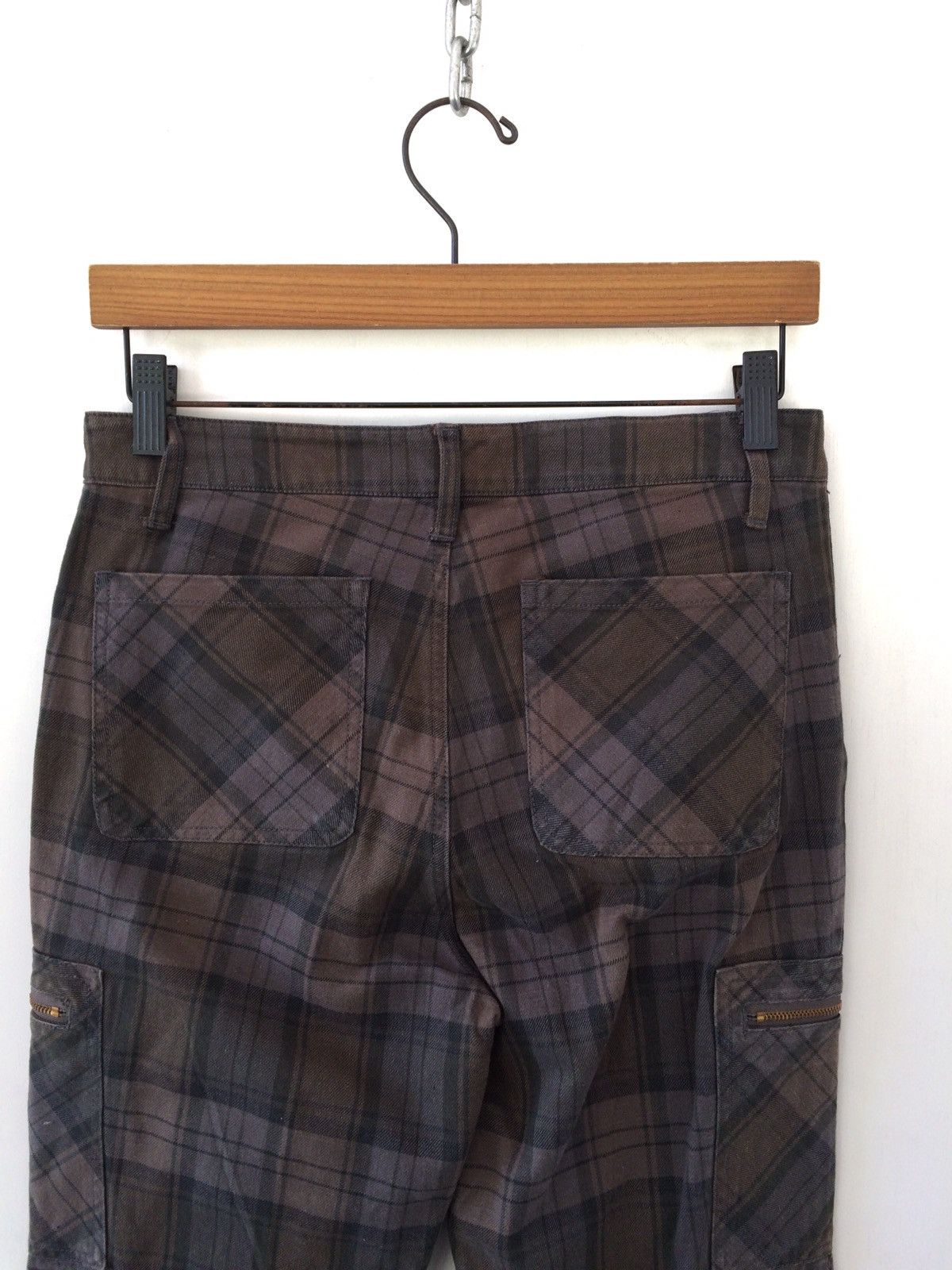 Japanese Brand japanese brand Checkered Plaid Tartan Cargo 6 Pocket Casual Size US 28 / EU 44 - 10 Thumbnail