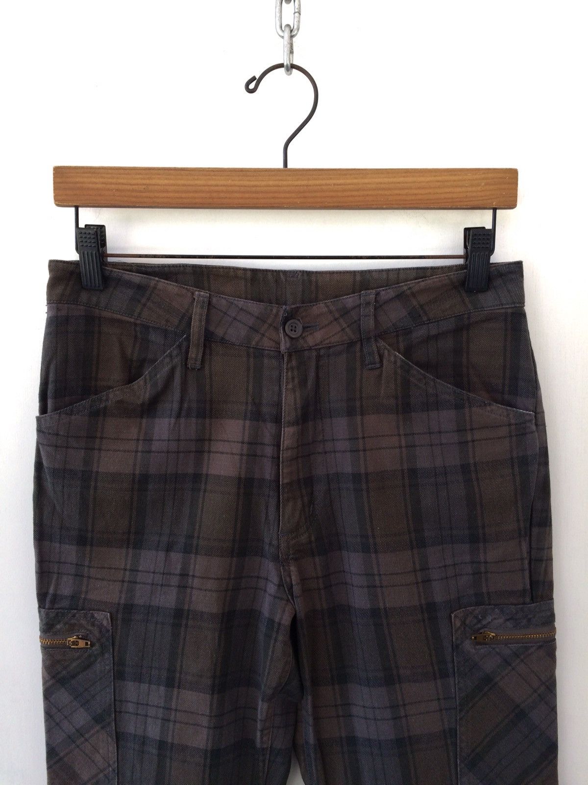 Japanese Brand japanese brand Checkered Plaid Tartan Cargo 6 Pocket Casual Size US 28 / EU 44 - 2 Thumbnail