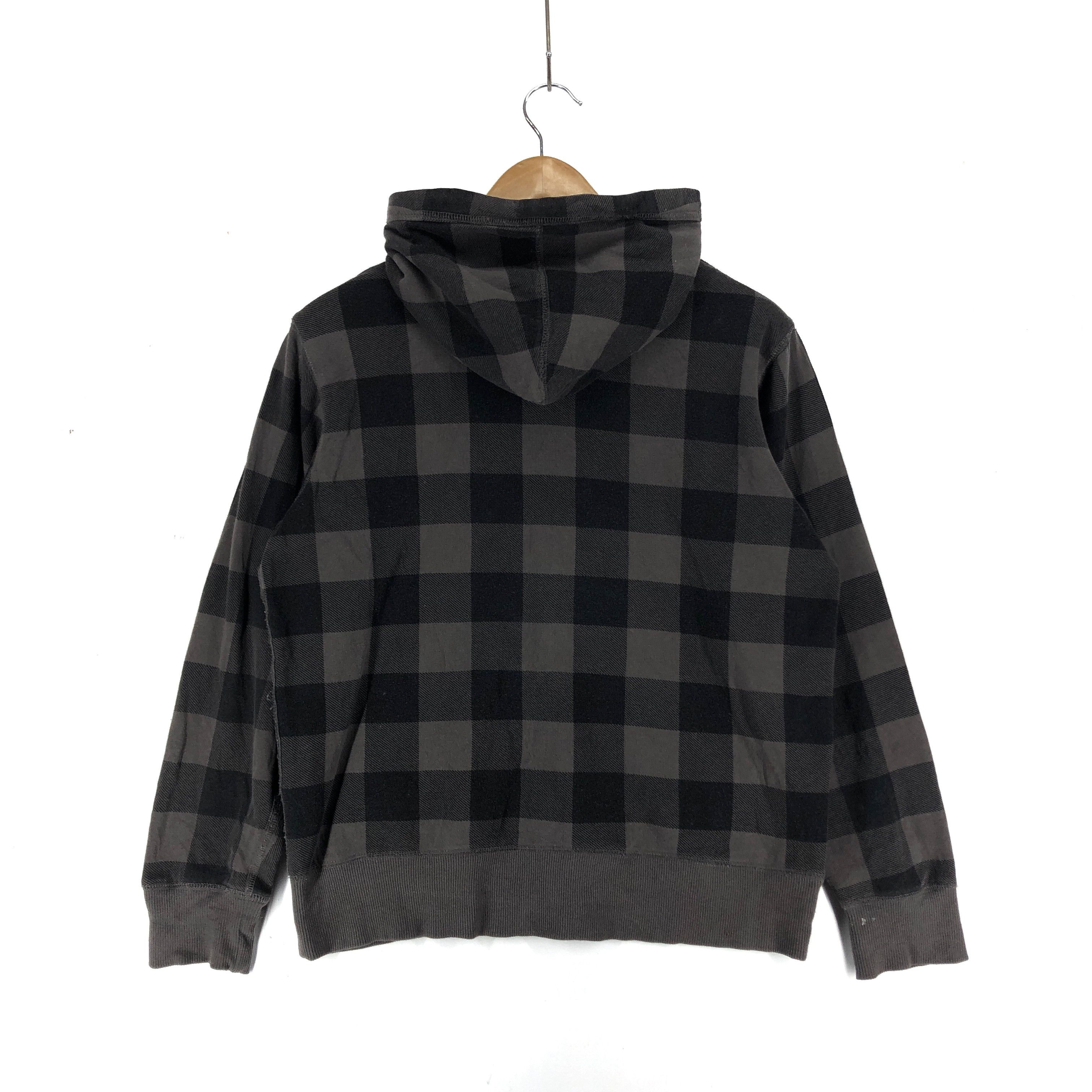 Japanese Brand KISS MARK Checked Zipper Hoodie #2057-70 Size US M / EU 48-50 / 2 - 5 Thumbnail