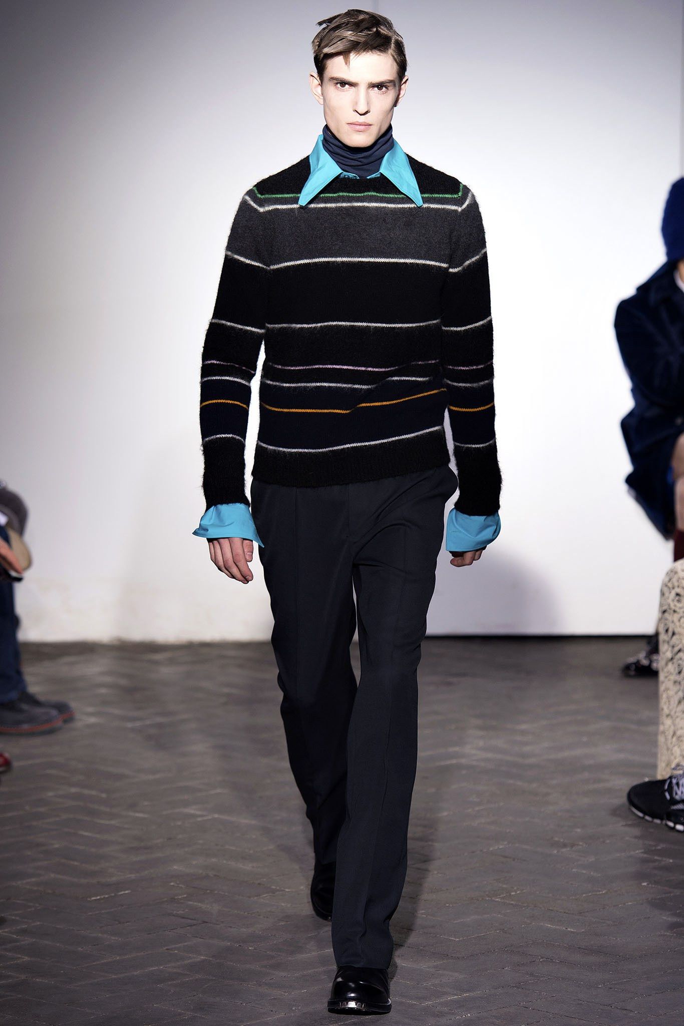 Raf Simons Raf Simons 2013 A/W Color Striped Wool Knit Sweater Size US S / EU 44-46 / 1 - 1 Thumbnail