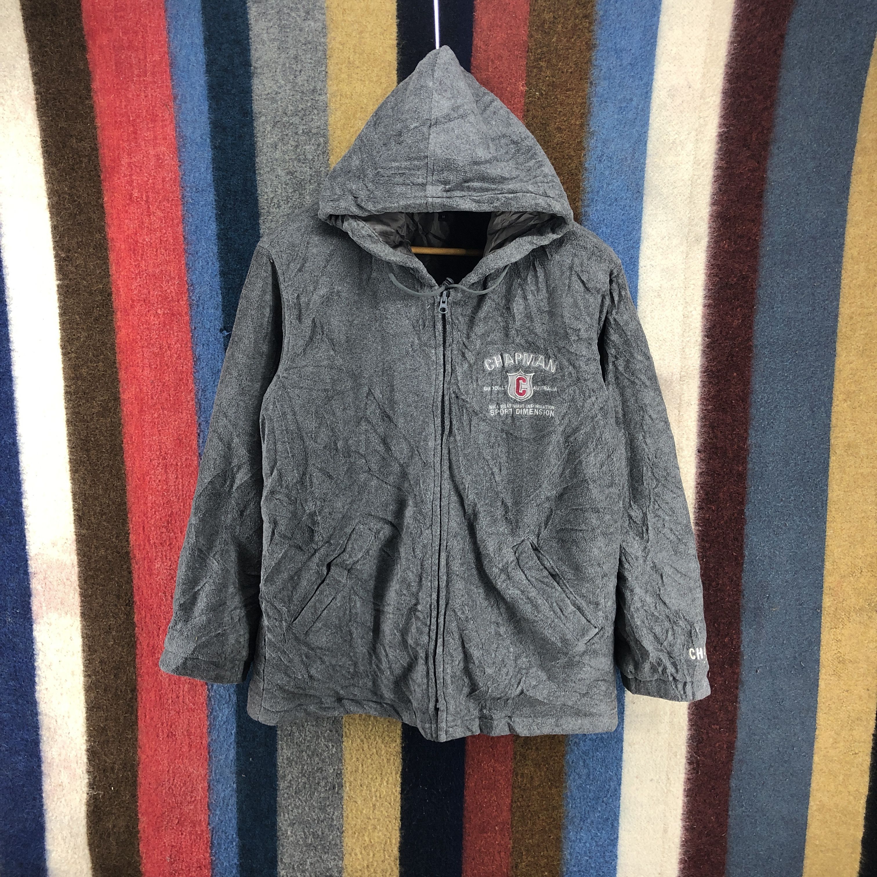image of Chapman Australia Zipper Hoodie Fleece 085/e in Black, Men's (Size Medium)