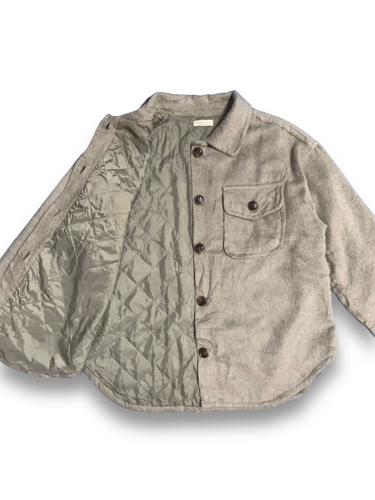Japanese Brand Japanese Brand Earth Music & Ecology Oversized Wool Shacket Size XL / US 12-14 / IT 48-50 - 13 Thumbnail
