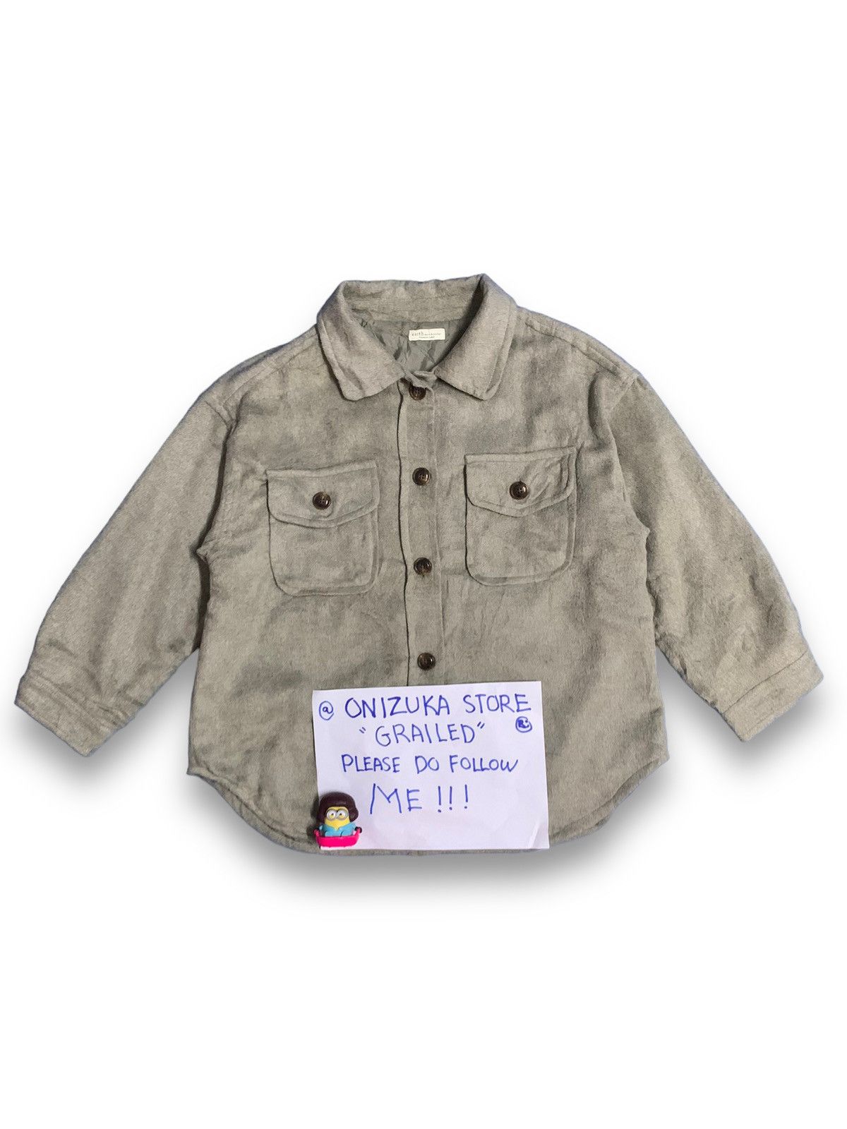 Japanese Brand Japanese Brand Earth Music & Ecology Oversized Wool Shacket Size XL / US 12-14 / IT 48-50 - 2 Thumbnail