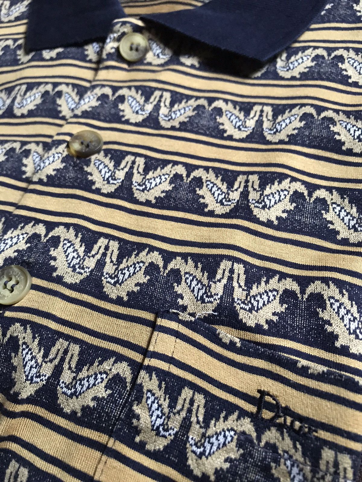 Christian Dior Monsieur Vintage Christian Dior Polo Shirt Size US L / EU 52-54 / 3 - 2 Thumbnail