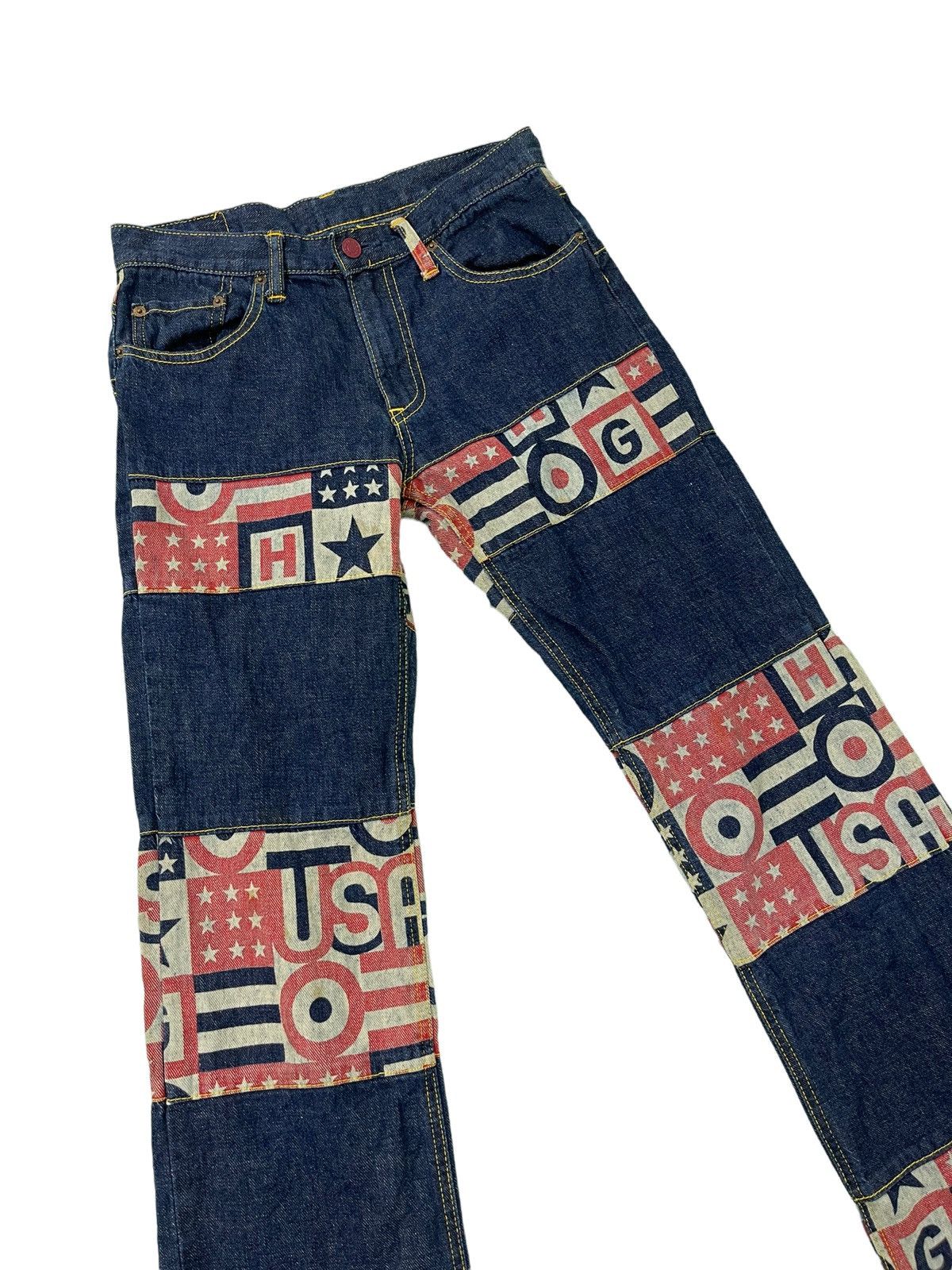 Hysteric Glamour × Japanese Brand Hysteric Glamour Hagi Denim USA Pattern Low Rise 6🟦 Size US 29 - 2 Thumbnail