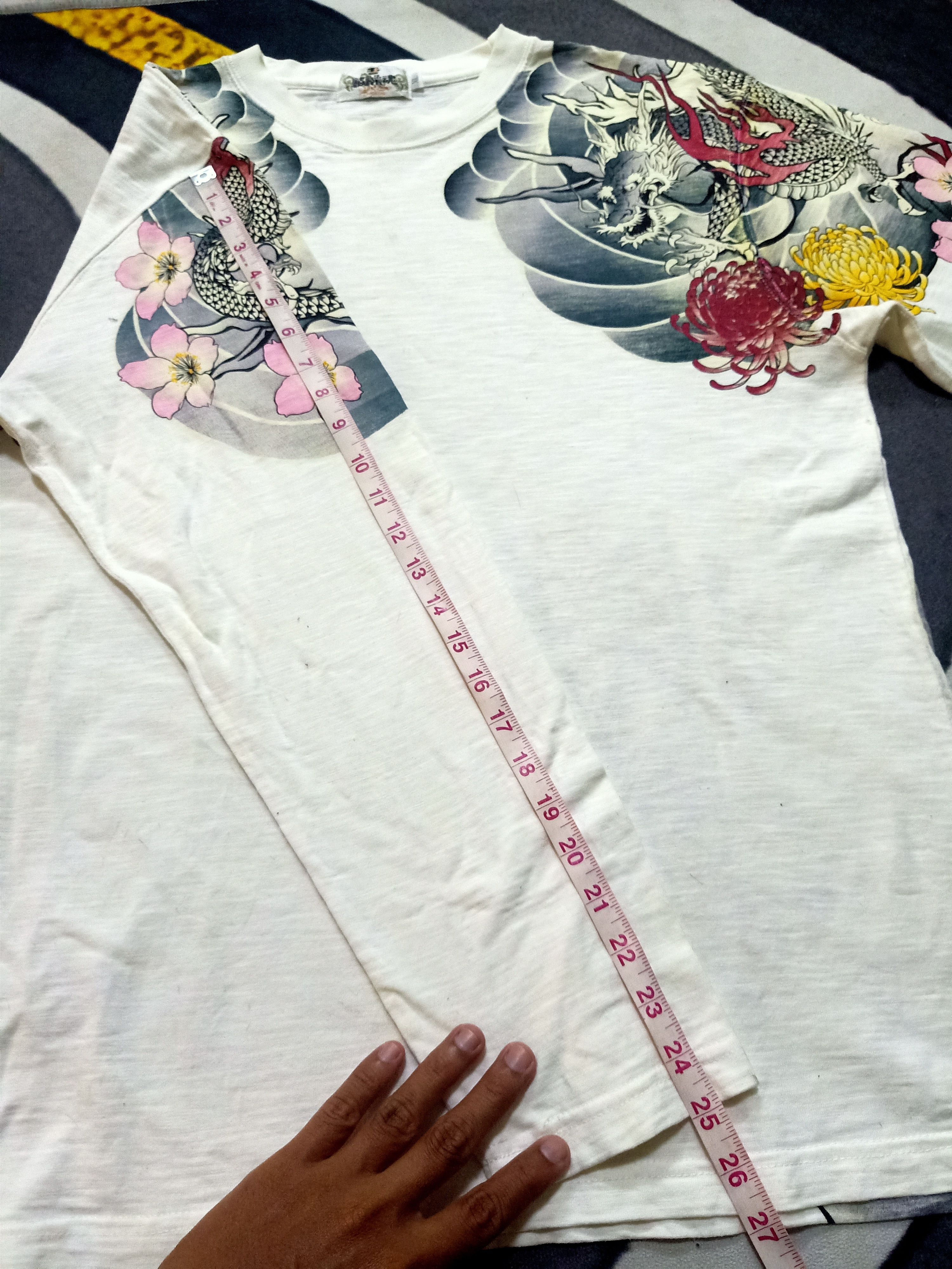 Designer × Japanese Brand KARAKURI TAMASHII Dragon embroidery motive Distressed shirt Size US L / EU 52-54 / 3 - 8 Thumbnail