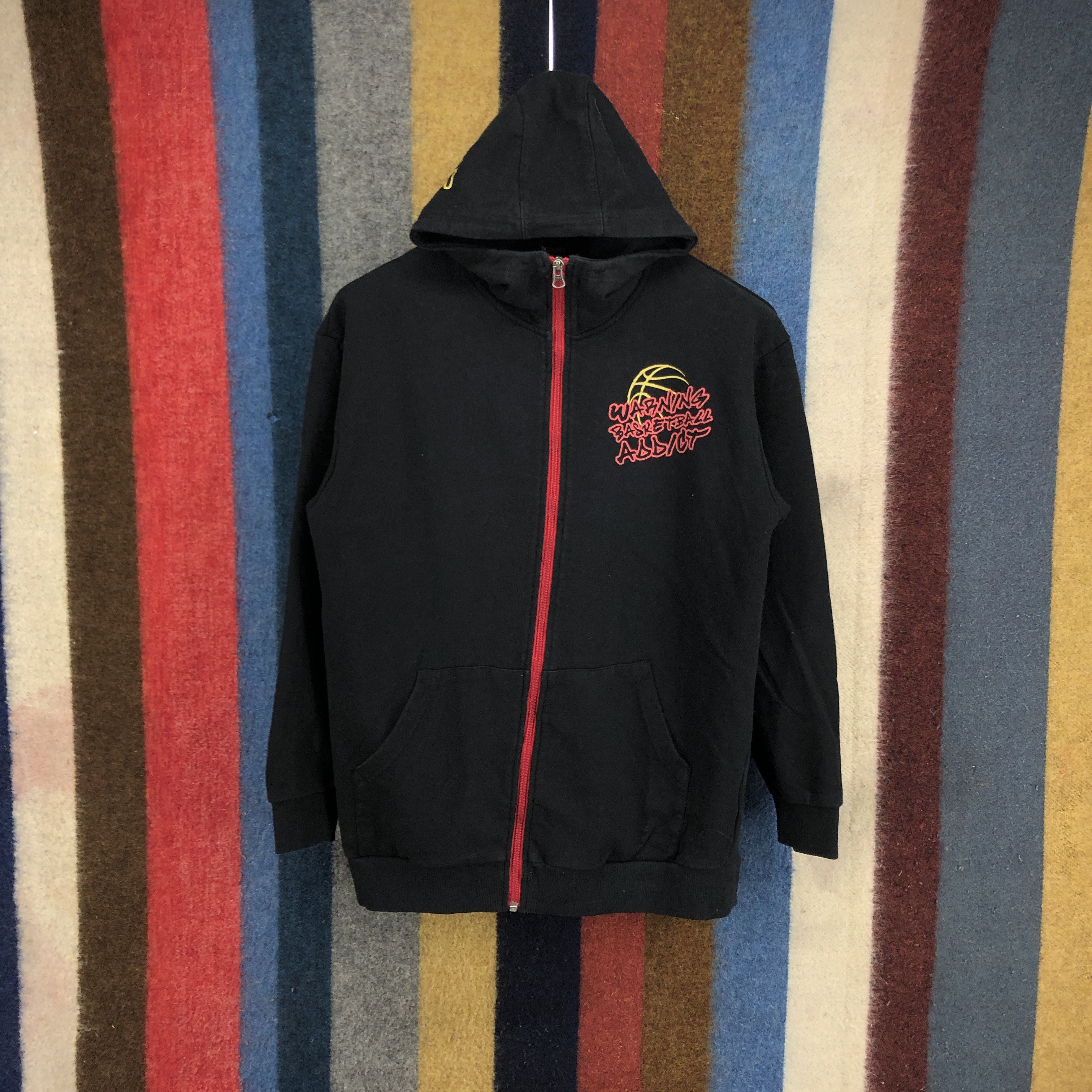 Japanese Brand IGNIO Warning Basketball Addict Zipper Hoodie #2683-85 Size US M / EU 48-50 / 2 - 1 Thumbnail