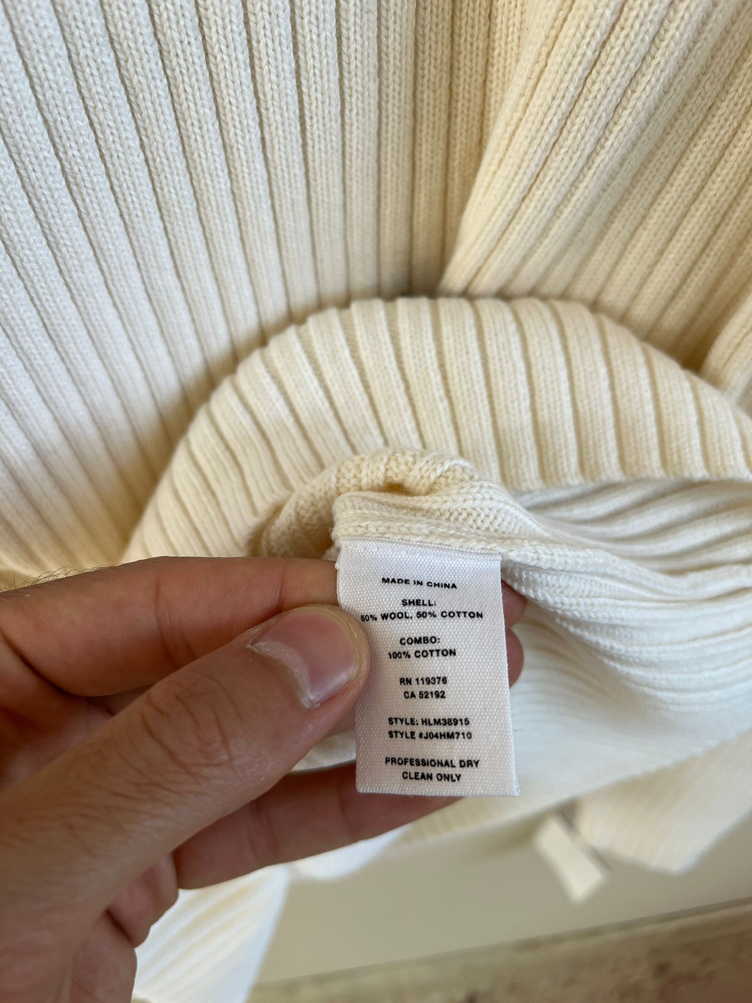 Helmut Lang Mixed Rib Muscle Crewneck in Ecru Color Size US S / EU 44-46 / 1 - 7 Thumbnail