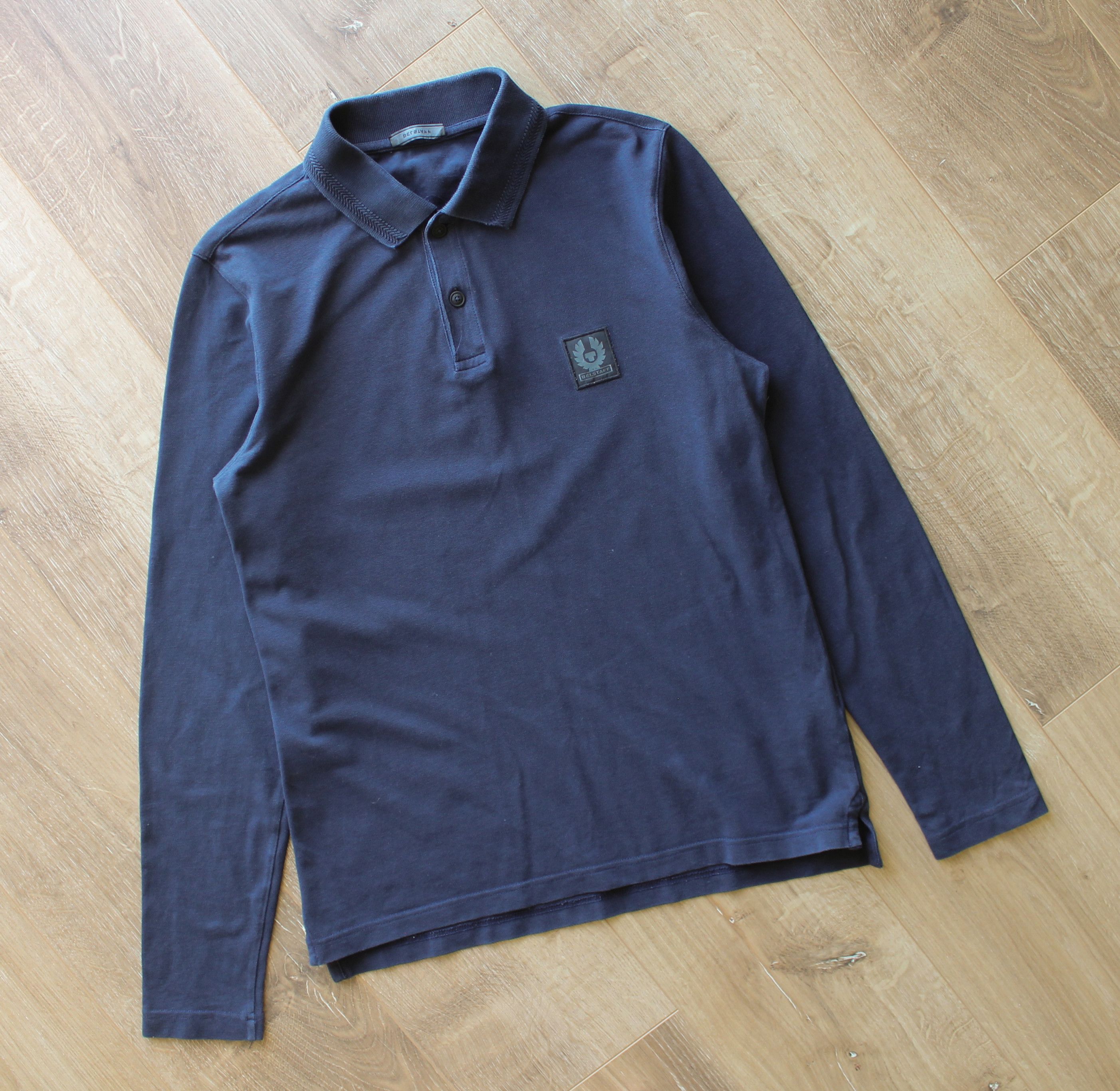 Belstaff Belstaff Long Sleeve Polo Shirt Size US S / EU 44-46 / 1 - 1 Thumbnail