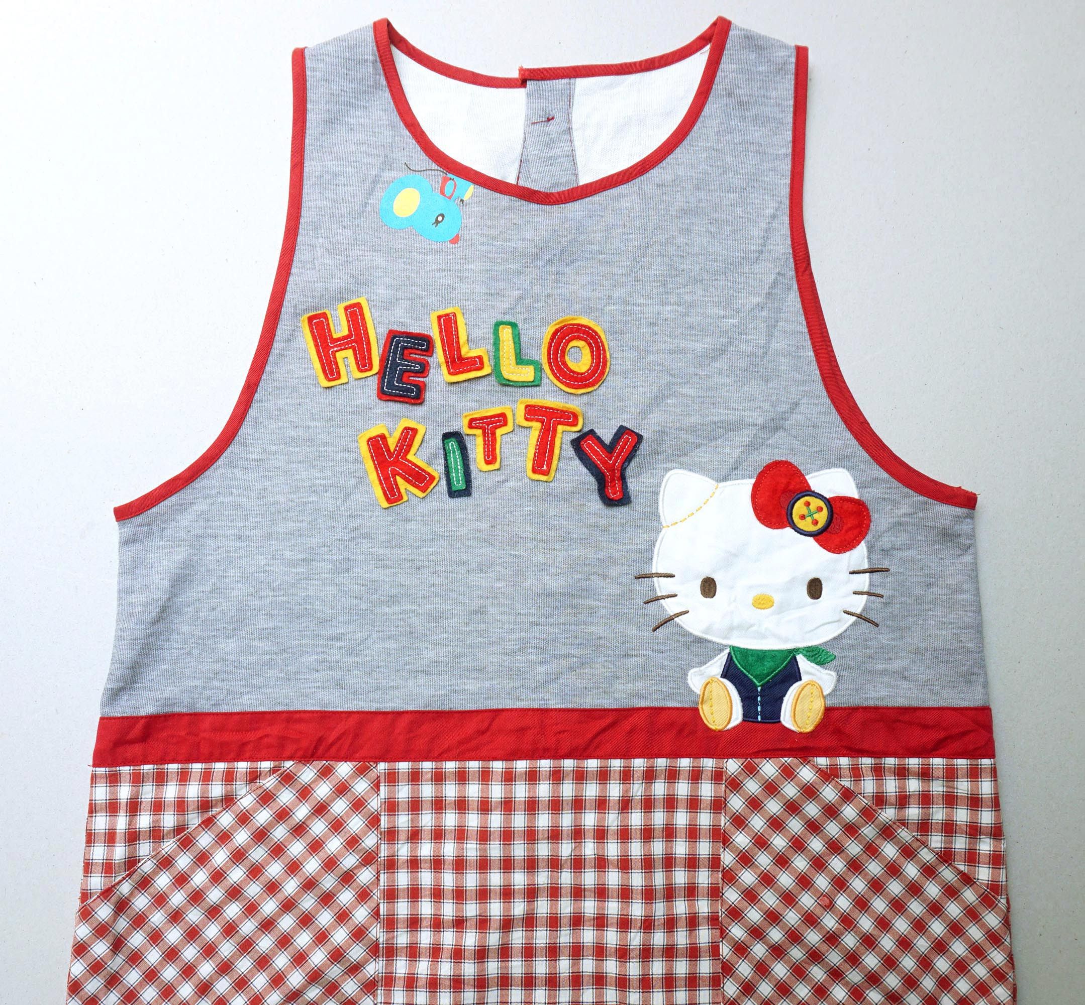 Anime HELLO KITTY Patches Checkered Apron Size ONE SIZE - 1 Thumbnail