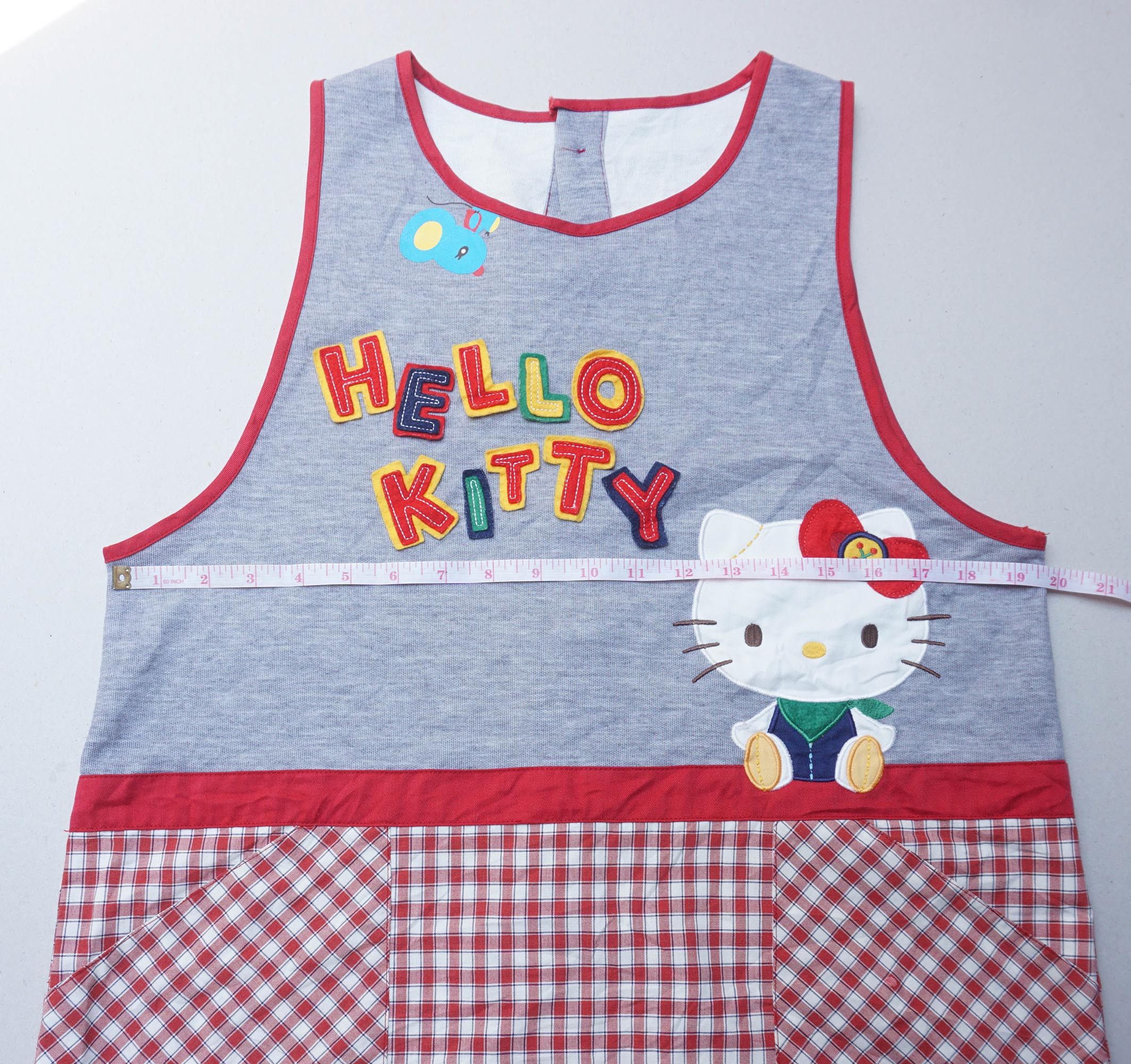 Anime HELLO KITTY Patches Checkered Apron Size ONE SIZE - 12 Thumbnail