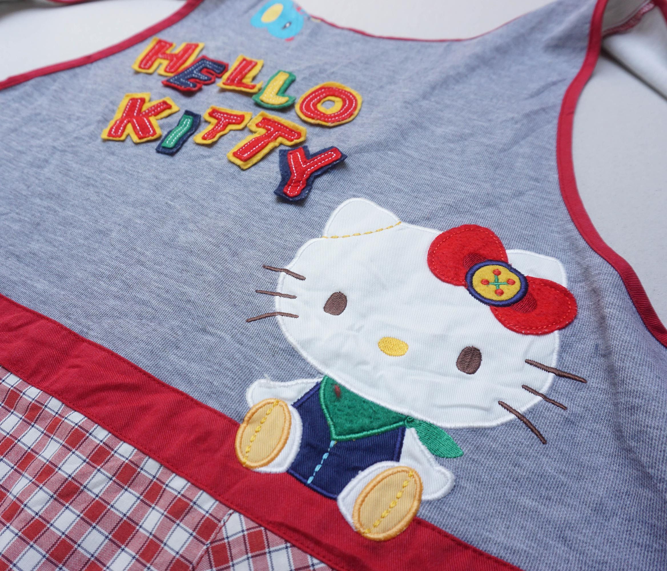 Anime HELLO KITTY Patches Checkered Apron Size ONE SIZE - 2 Thumbnail