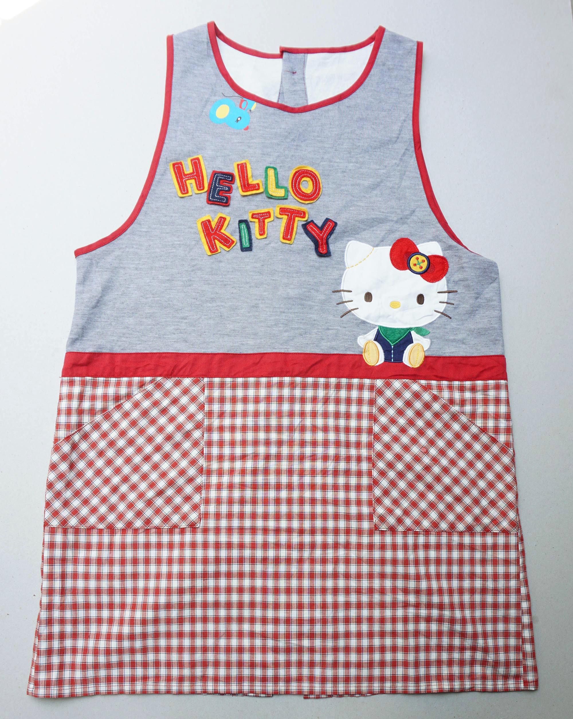 Anime HELLO KITTY Patches Checkered Apron Size ONE SIZE - 3 Thumbnail