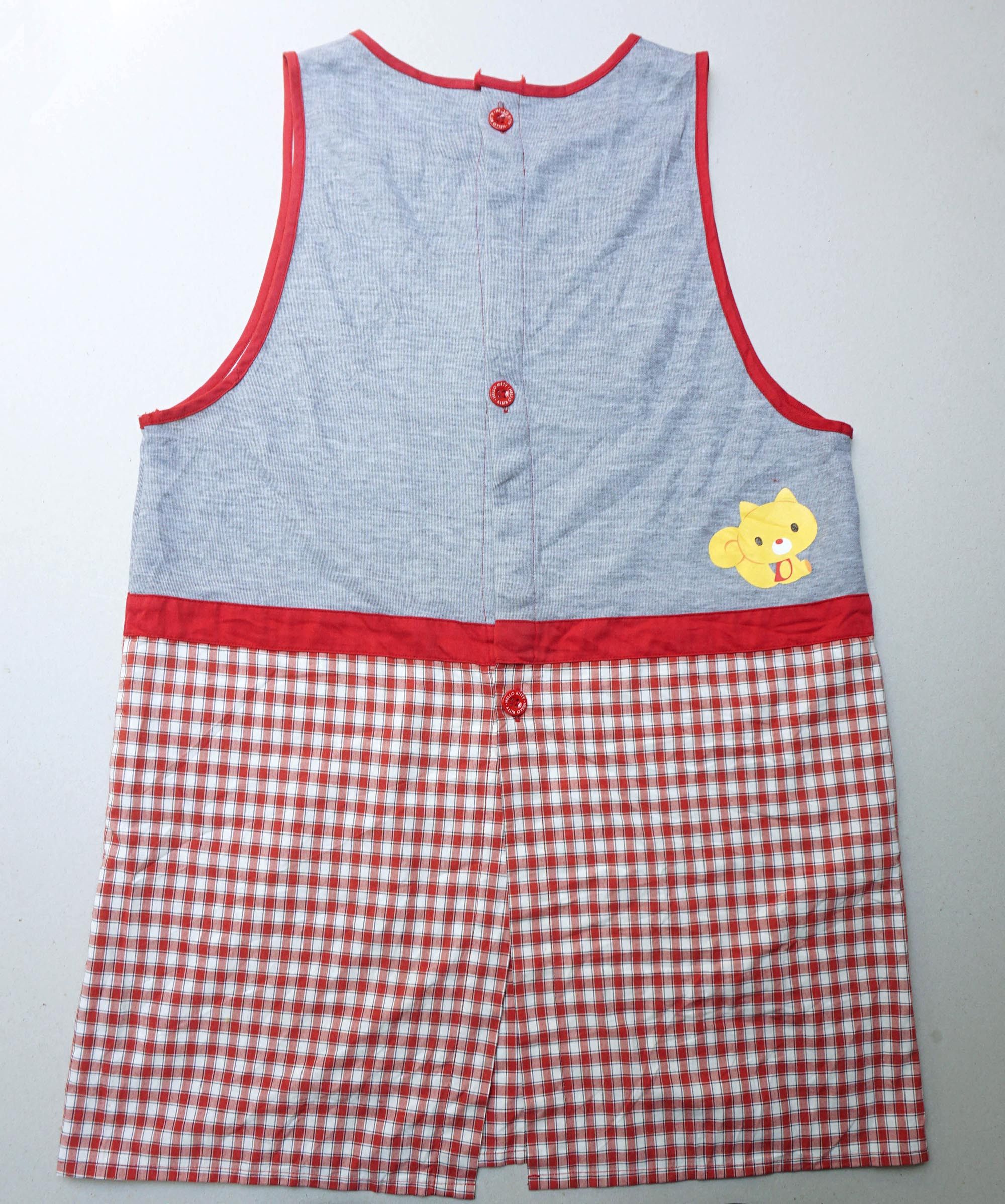 Anime HELLO KITTY Patches Checkered Apron Size ONE SIZE - 4 Thumbnail