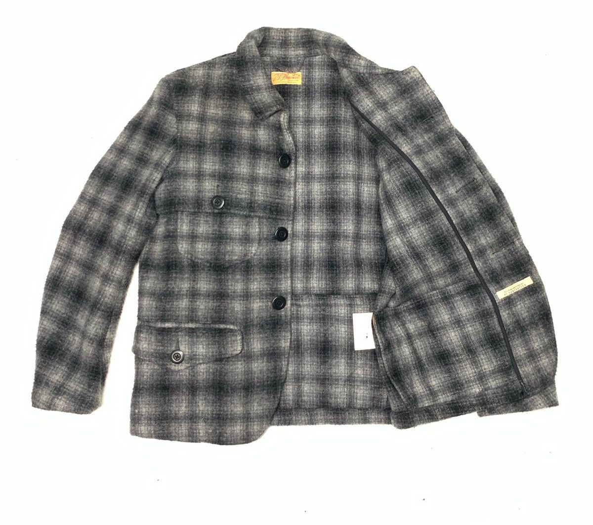Garment Reproduction of Workers × J.S. Homestead × Journal Standard 🎌Journal Standard Tactical Pockets Checked Wool Jacket Size US S / EU 44-46 / 1 - 6 Thumbnail