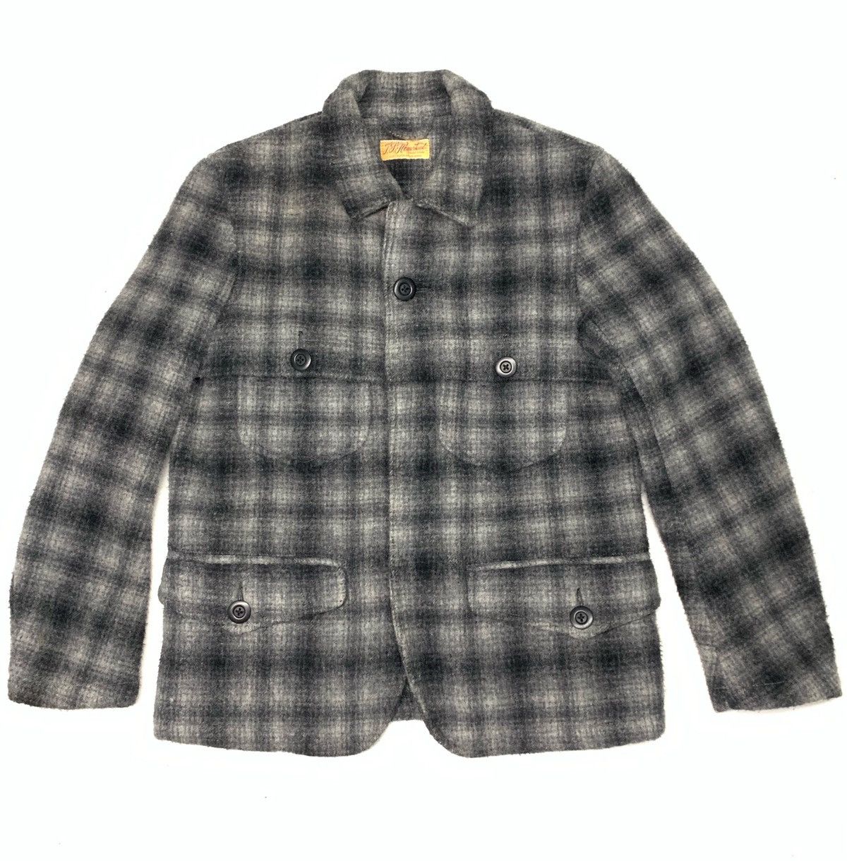 image of Garment Reproduction Of Workers x J S Homestead Journal Standard Tactical Pockets Checked Wool Jack