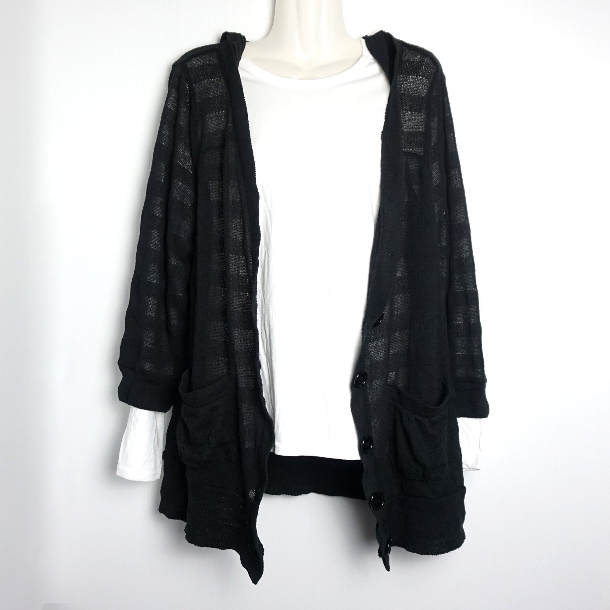 Japanese Brand FORTUNE COOKIES Hooded Long Cardigan Size M / US 6-8 / IT 42-44 - 7 Thumbnail