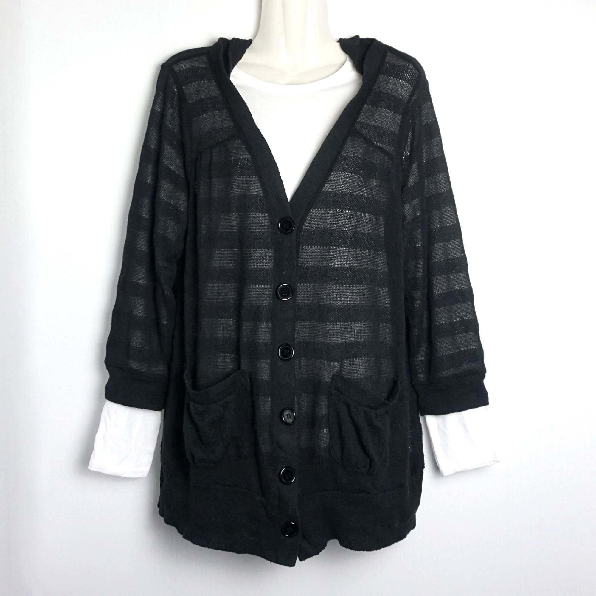 Japanese Brand FORTUNE COOKIES Hooded Long Cardigan Size M / US 6-8 / IT 42-44 - 4 Thumbnail