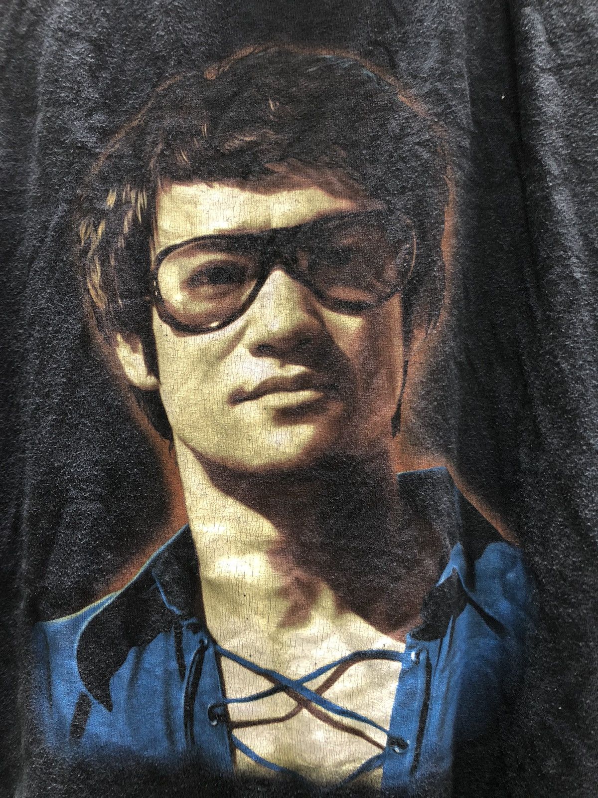 Image of Vintage Bruce Lee Tee in Black, Men's (Size 2XL)