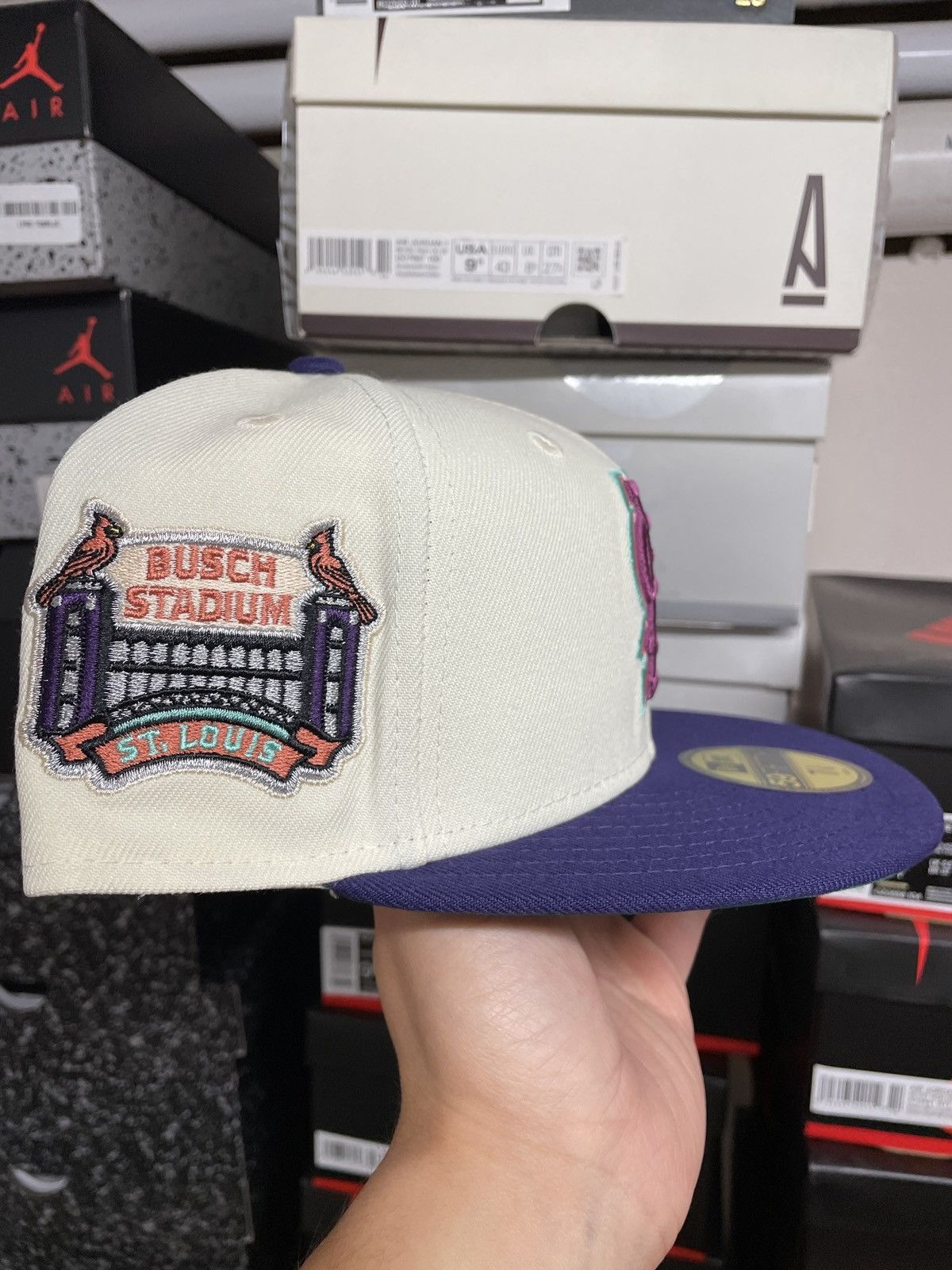 MLB × MyFitteds × New Era 7 1/8 MyFitteds Shinobi Kocho St. Louis Cardinals Busch Size ONE SIZE - 3 Thumbnail