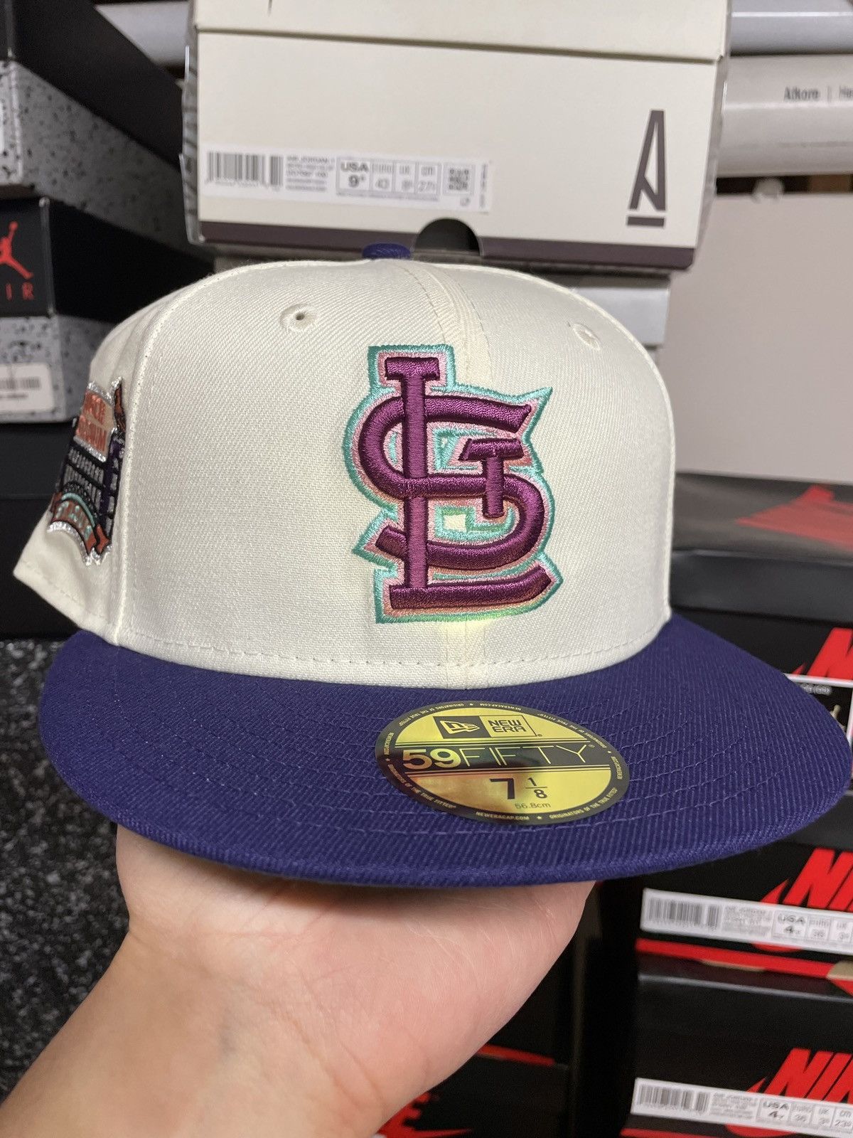 image of Mlb x Myfitteds 7 1/8 Myfitteds Shinobi Kocho St. Louis Cardinals Busch in White, Men's