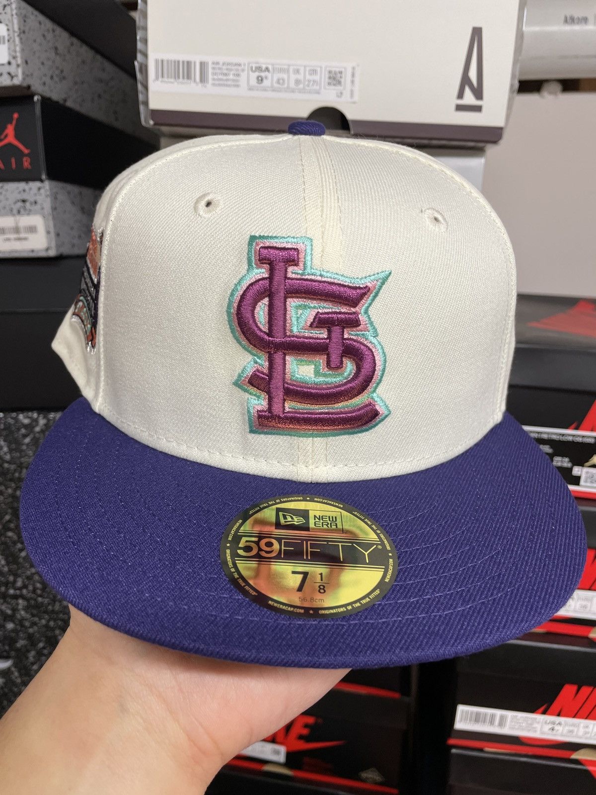 MLB × MyFitteds × New Era 7 1/8 MyFitteds Shinobi Kocho St. Louis Cardinals Busch Size ONE SIZE - 2 Thumbnail