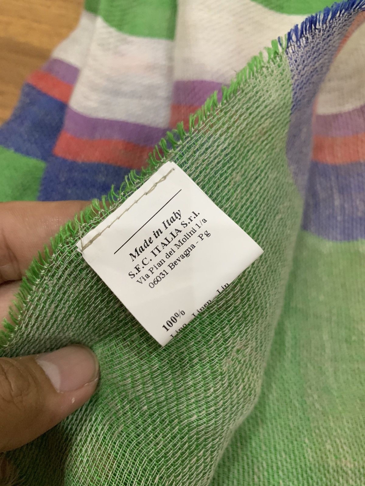 Vintage CLAUDIO CUTILINI Scarf Muffler Made In Italy Size ONE SIZE - 3 Thumbnail