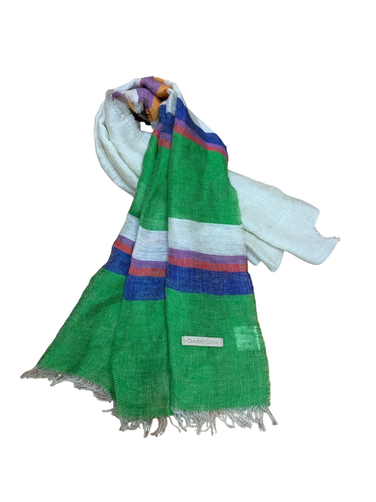Vintage CLAUDIO CUTILINI Scarf Muffler Made In Italy Size ONE SIZE - 1 Thumbnail