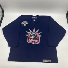 Reebok CCM Jersey XL New York Rangers Statue Of Liberty NYR Vtg 90s NHL  Hockey