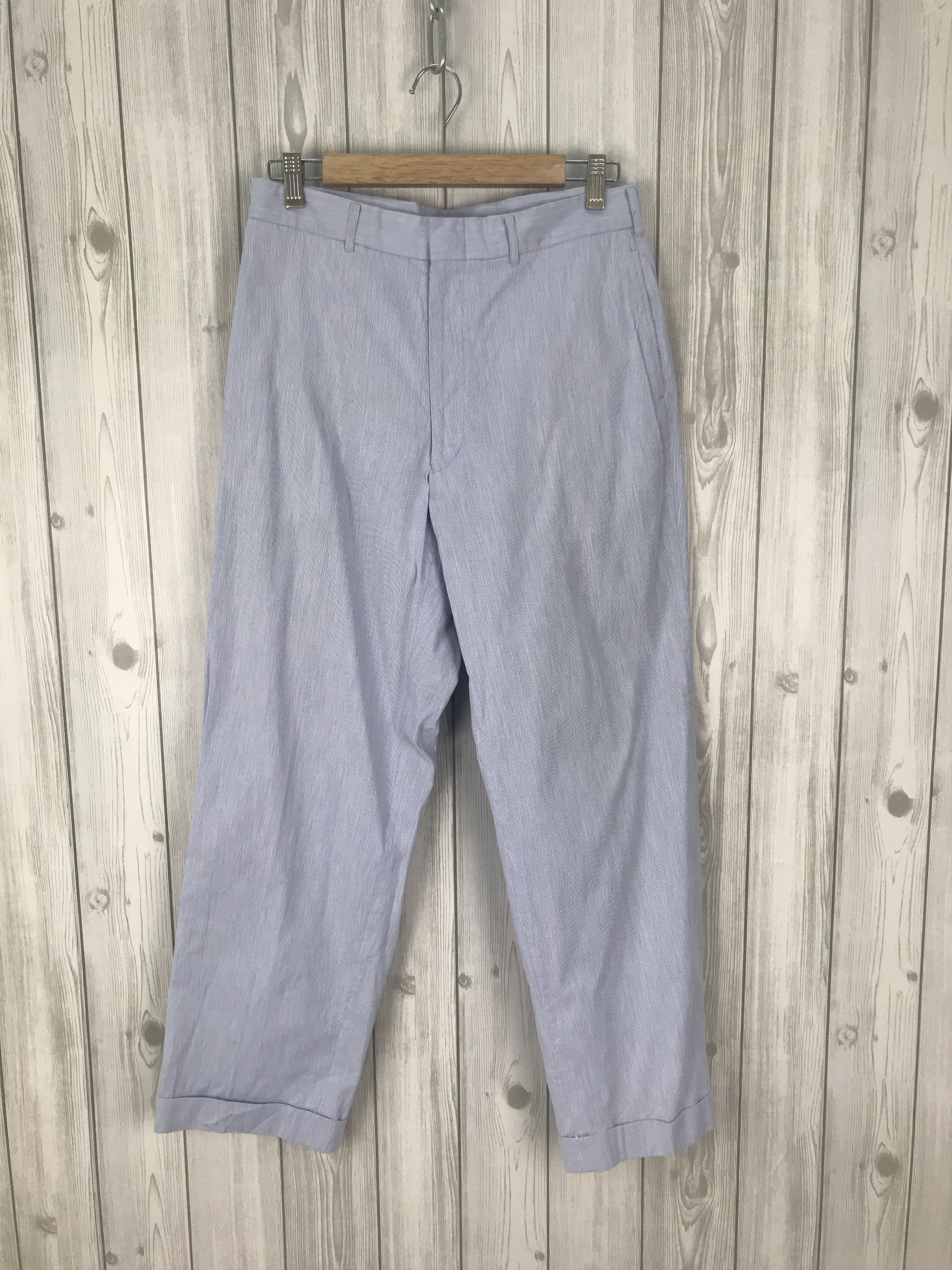 Japanese Brand Vintage VAN JAC Made In Japan Pin Striped Trouser Pants Size US 29 - 8 Thumbnail