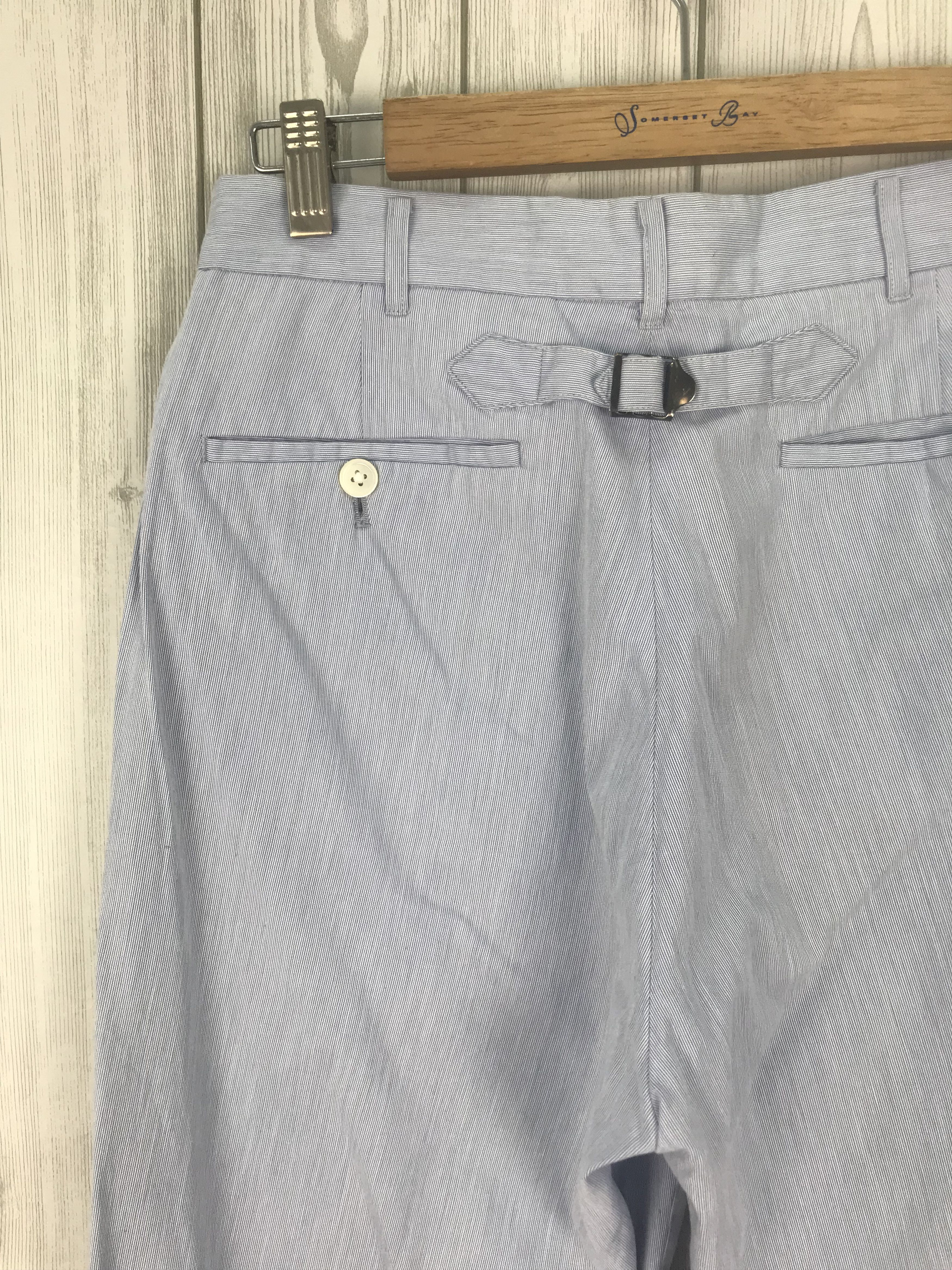 Japanese Brand Vintage VAN JAC Made In Japan Pin Striped Trouser Pants Size US 29 - 4 Thumbnail